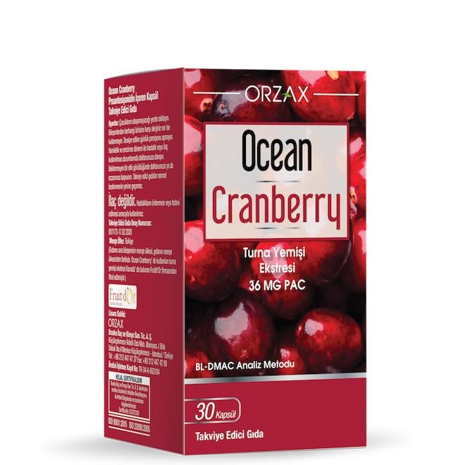 Orzax Ocean Cranberry Turna Yemişi 30 Kapsül