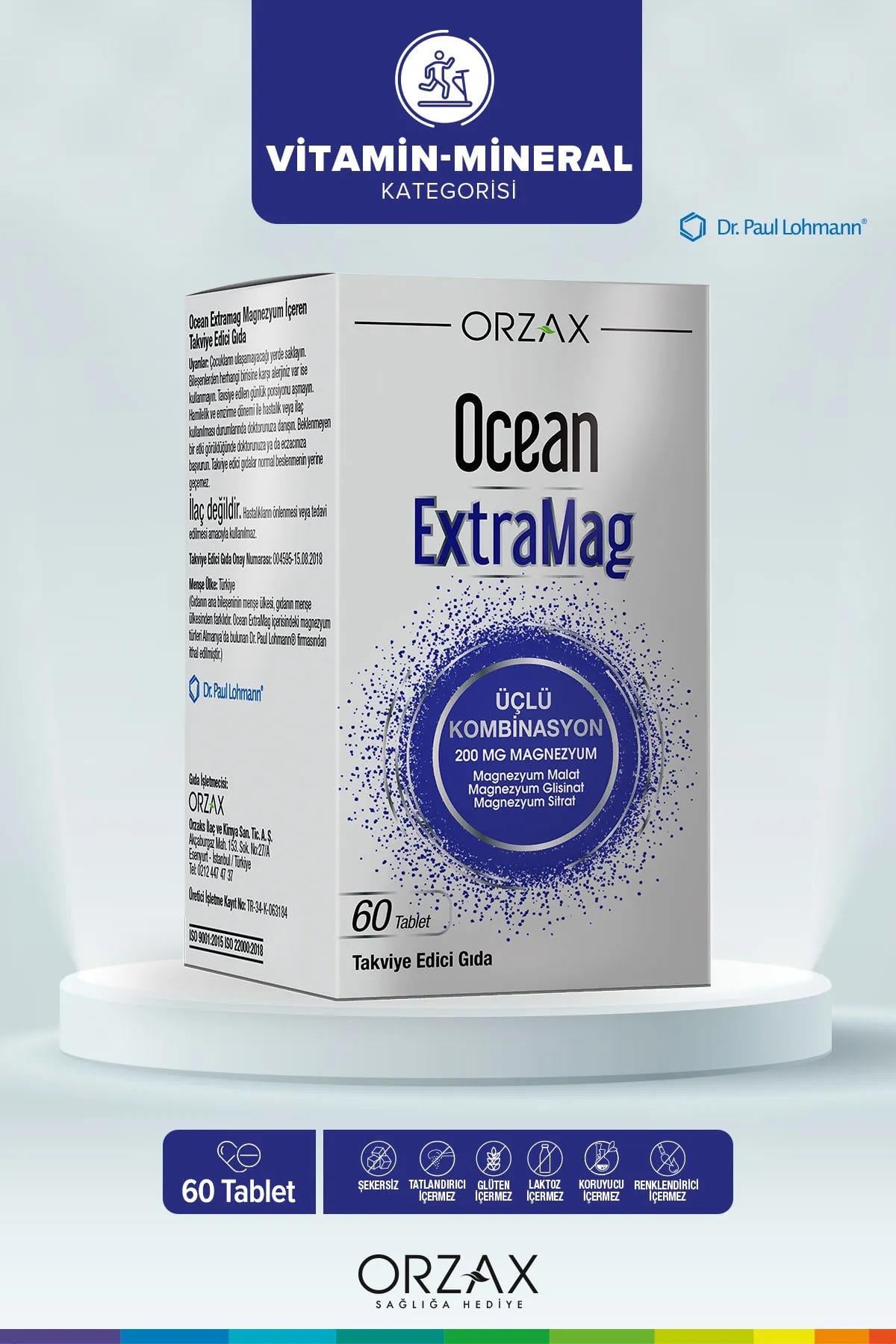 Extramag 200 Mg Magnezyum Içeren Takviye Edici Gıda 60 Tablet