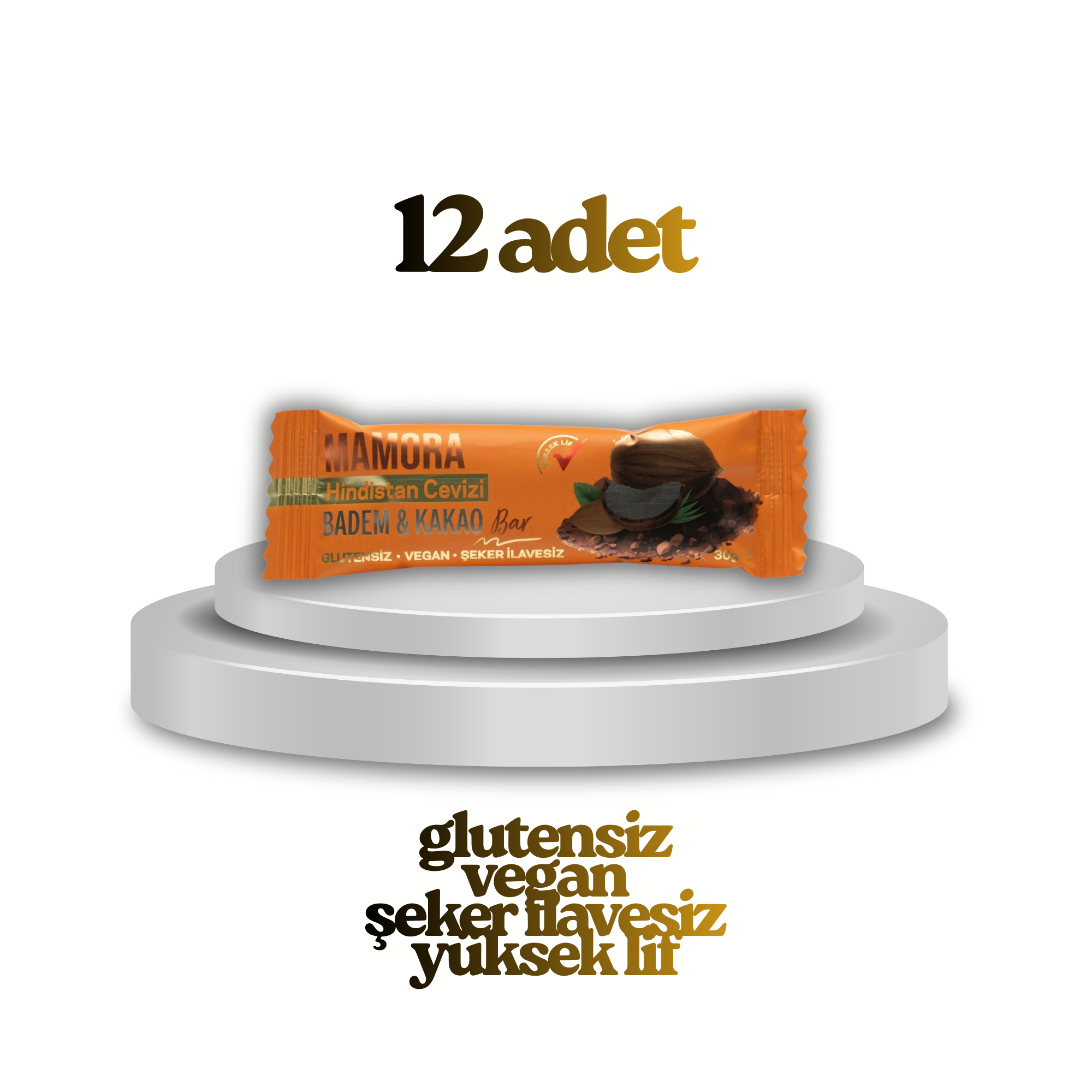 MAMORA BAR 12'li Hindistan Cevizi, Badem & Kakao Bar