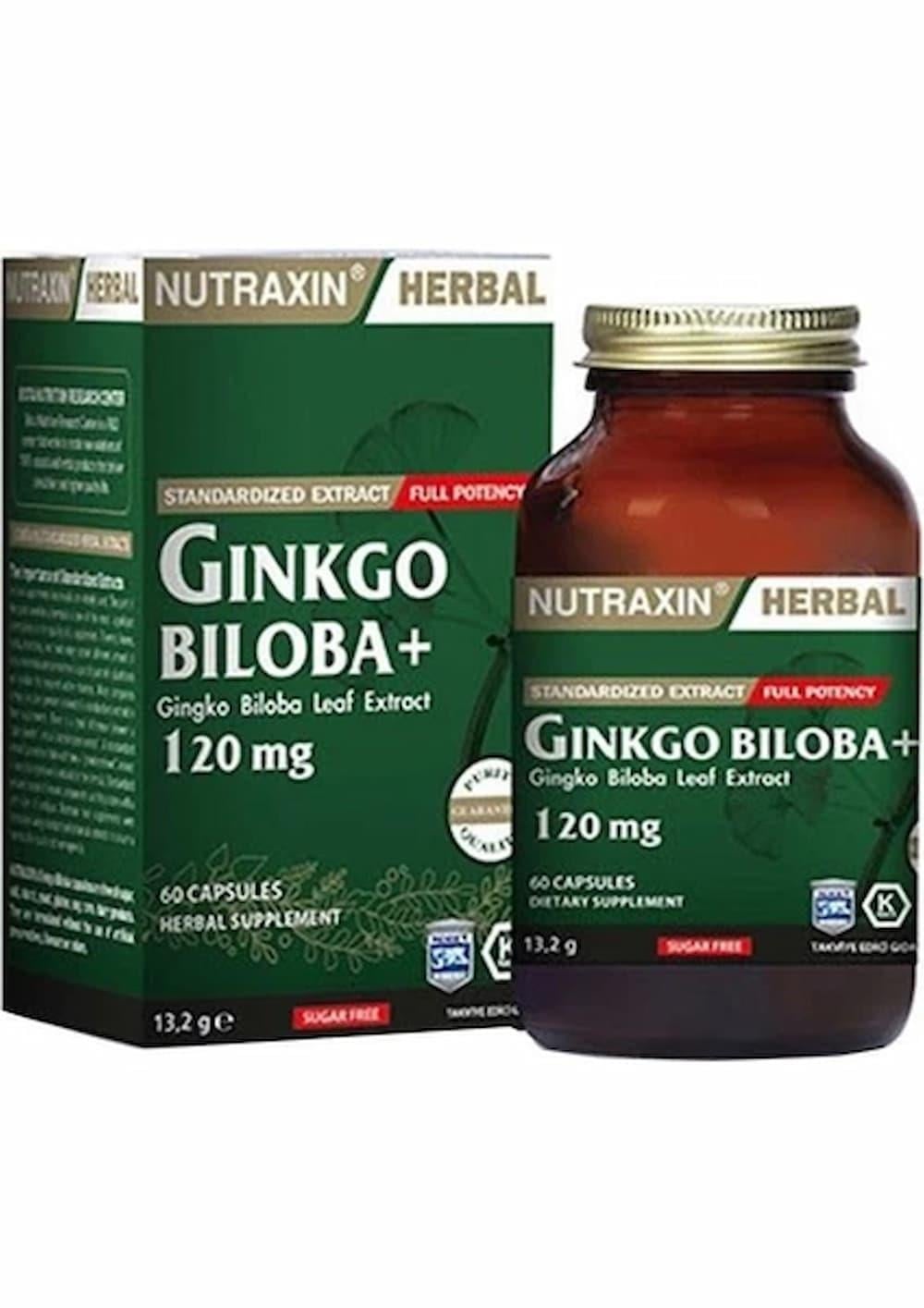 Nutraxin Ginkgo Biloba+ 120 mg – 60 Kapsül