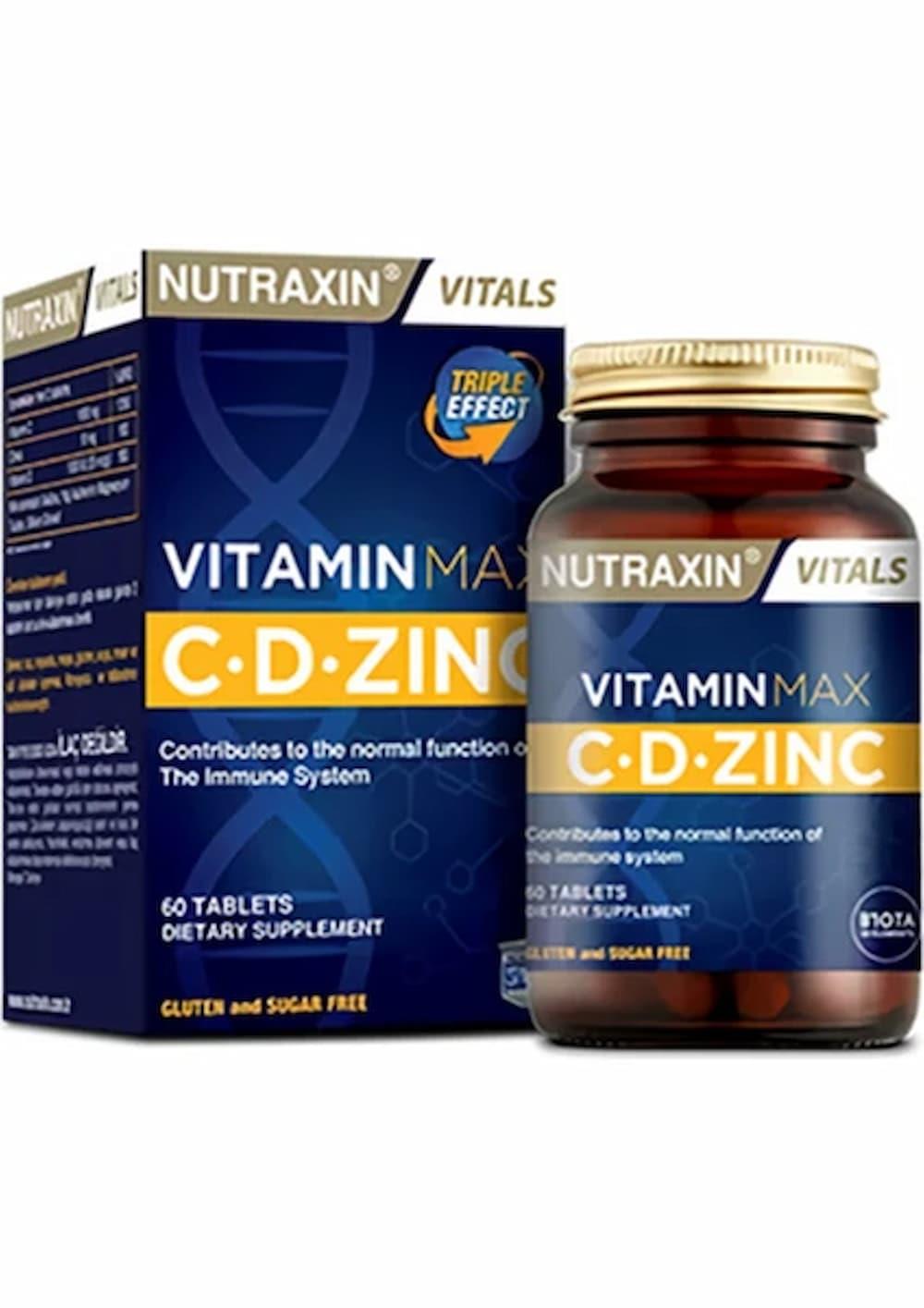Nutraxin Vitamin Max C D Çinko 
