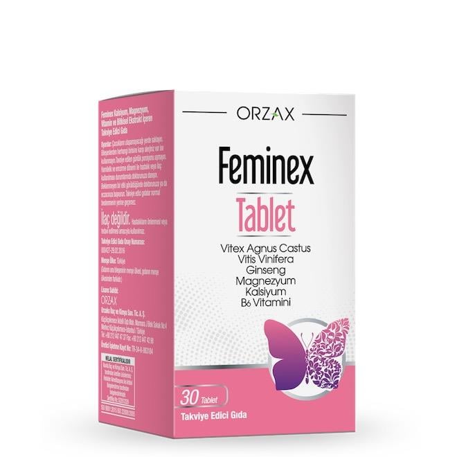 Orzax Feminex Kadınlar İçin Takviye Edici Gıda 30 Tablet