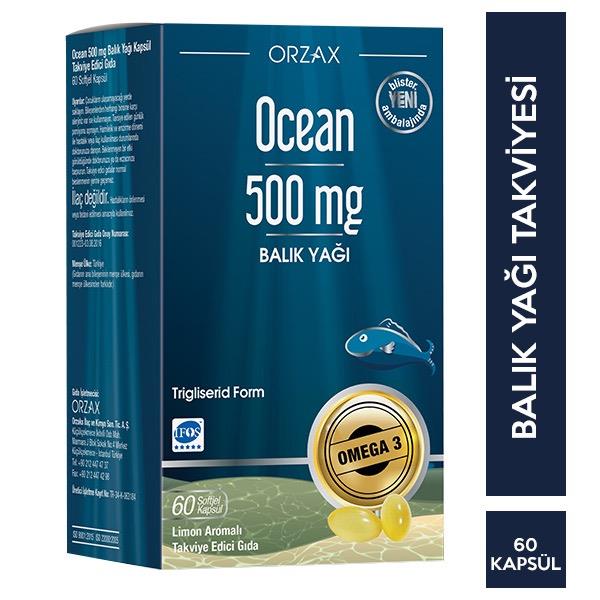 Orzax Ocean 500 mg Saf Balık Yağı 60 Kapsül