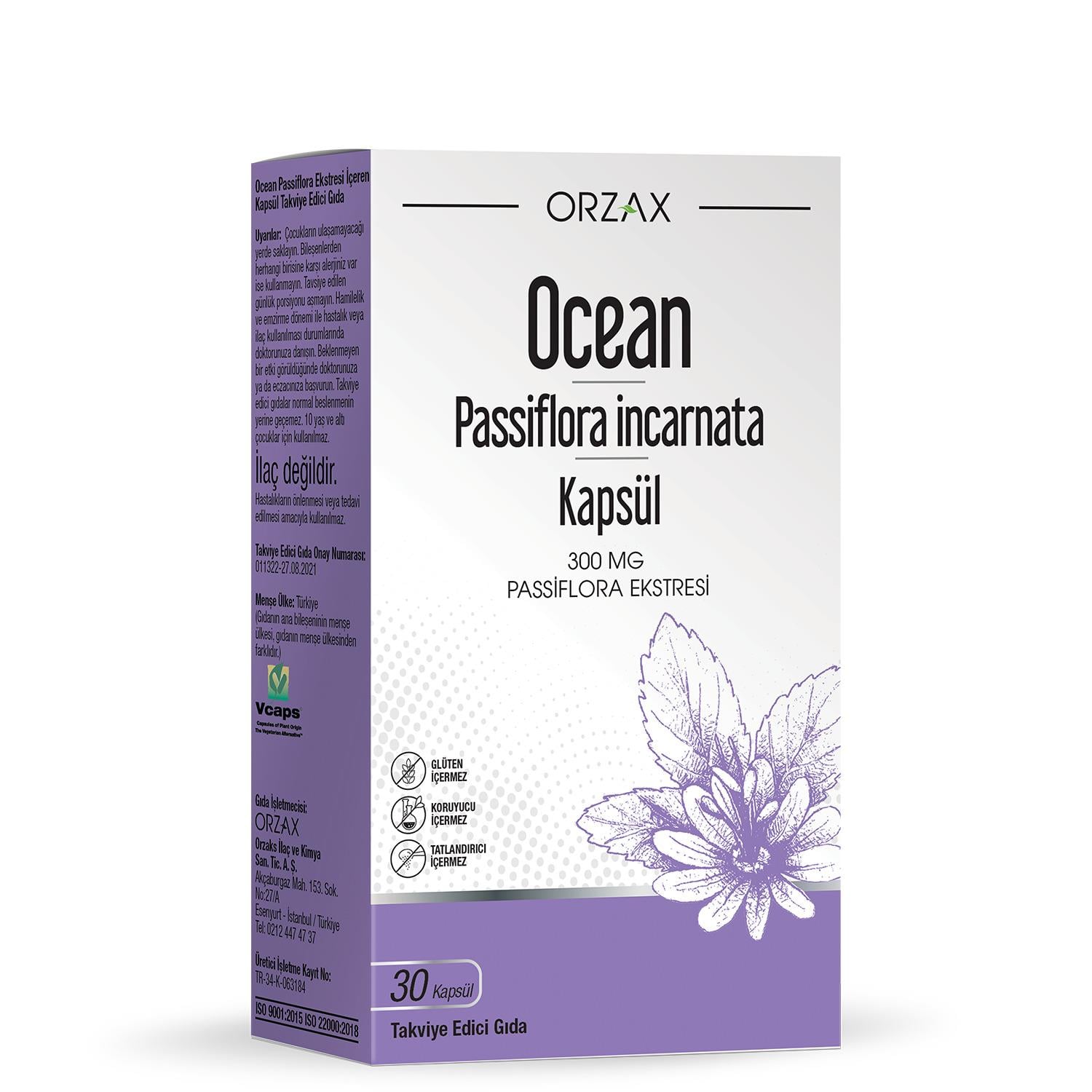Orzax Ocean Passiflora 30 Kapsül