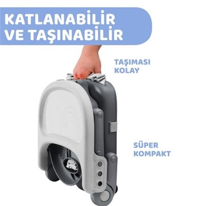 Chicco Pocket Snack Yükseltici Mama Sandalyesi - Dark Grey