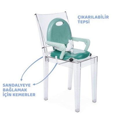 Chicco Pocket Snack Yükseltici Mama Sandalyesi - Sage