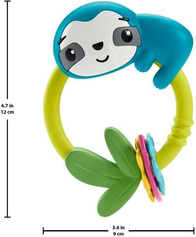 Fisher Price Eğlenceli Dostlar Çıngıraklı Dişlik - Makaralı Tembel Hayvan HJW11-HKD70