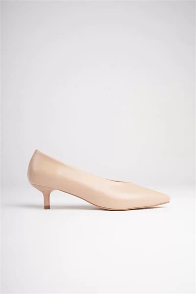 Kadın Bej 4 cm İnce Topuklu Stiletto TR05MS02B