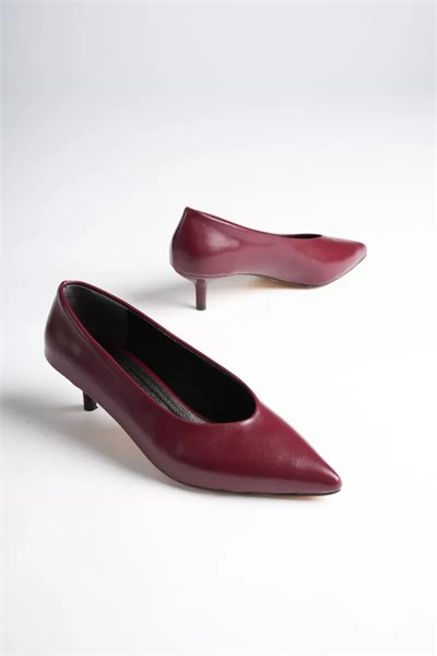 Kadın Bordo 4 cm İnce Topuklu Stiletto TR05MS02E