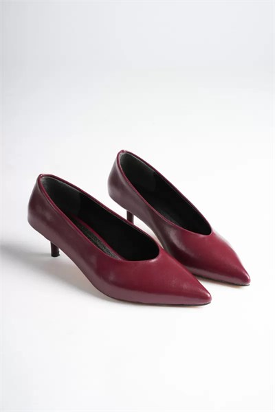 Kadın Bordo 4 cm İnce Topuklu Stiletto TR05MS02E