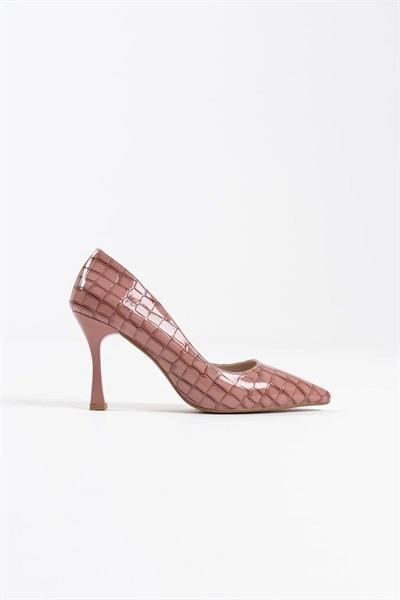 Kadın Somon Kroko Rugan Stiletto TR08MS10B