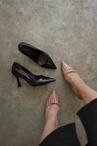 Kadın Somon Kroko Rugan Stiletto TR08MS10B