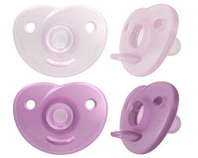 Philips Avent Soothie Ortodontik Saklama Kutulu 2li Emzik 0-6 Ay - Kız