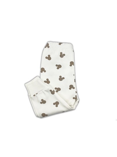 Sema Baby Mickey Mouse Bebek Pijama Takımı - Ekru 6-9 Ay