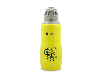 Sema Baby Penguen Kilitli Paslanmaz Çelik Bebek Termosu 600 Ml - Sarı