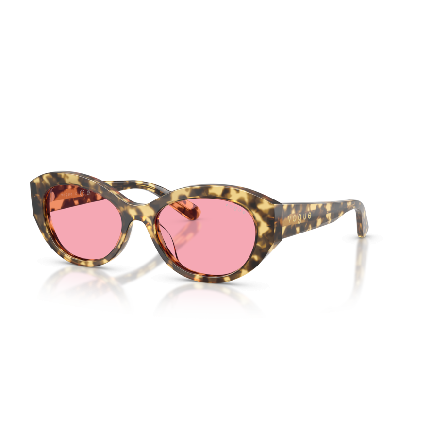 VOGUE  VO 5659 LEOPAR ÇERÇEVELİ PEMBE CAMLI KADIN GÜNEŞ GÖZLÜĞÜ