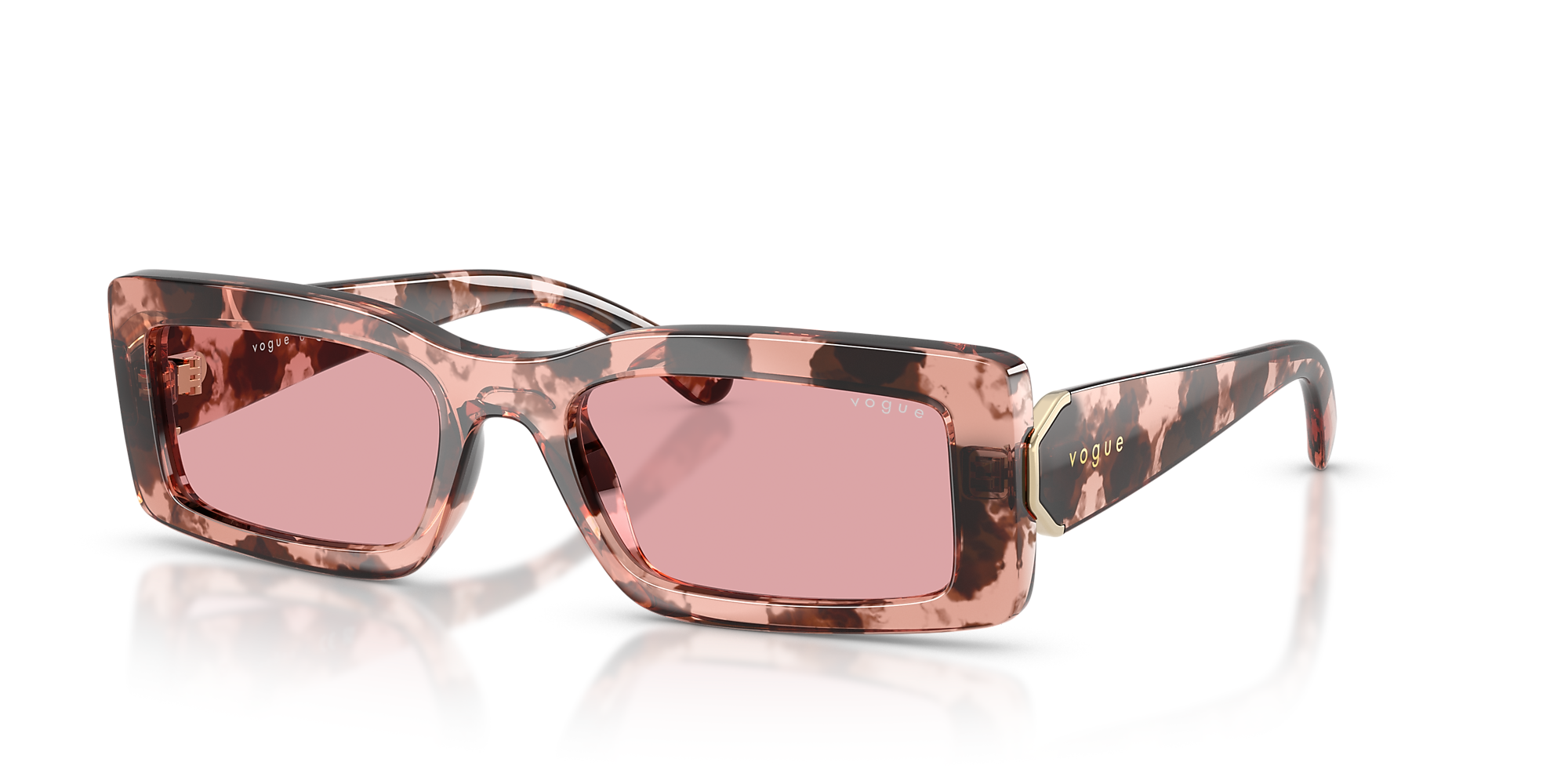 VOGUE VO5674-S LEOPAR DESENLİ PEMBE CAMLI GÜNEŞ GÖZLÜĞÜ