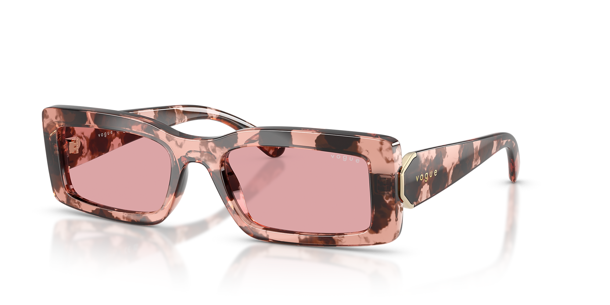VOGUE VO5674-S LEOPAR DESENLİ PEMBE CAMLI GÜNEŞ GÖZLÜĞÜ