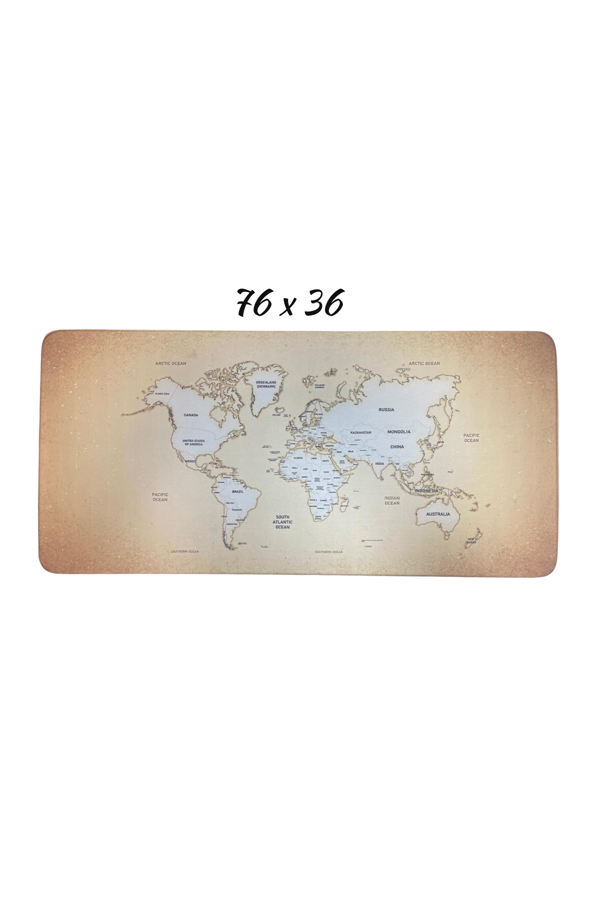 Büyük Boy Dünya Haritası Memory Foam Kaymaz Taban Mouse Pad  D005