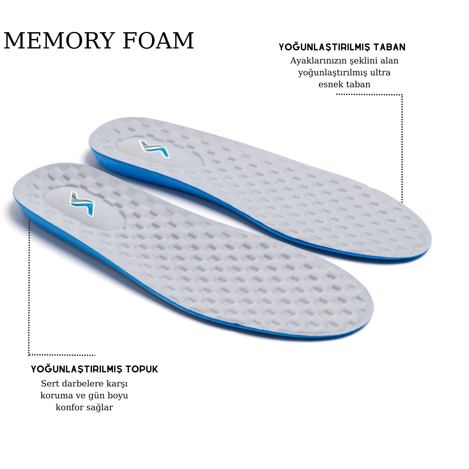 M900 Model Memory Foam Ortapedik Boy Yükseltici Unisex Tabanlık GRİ