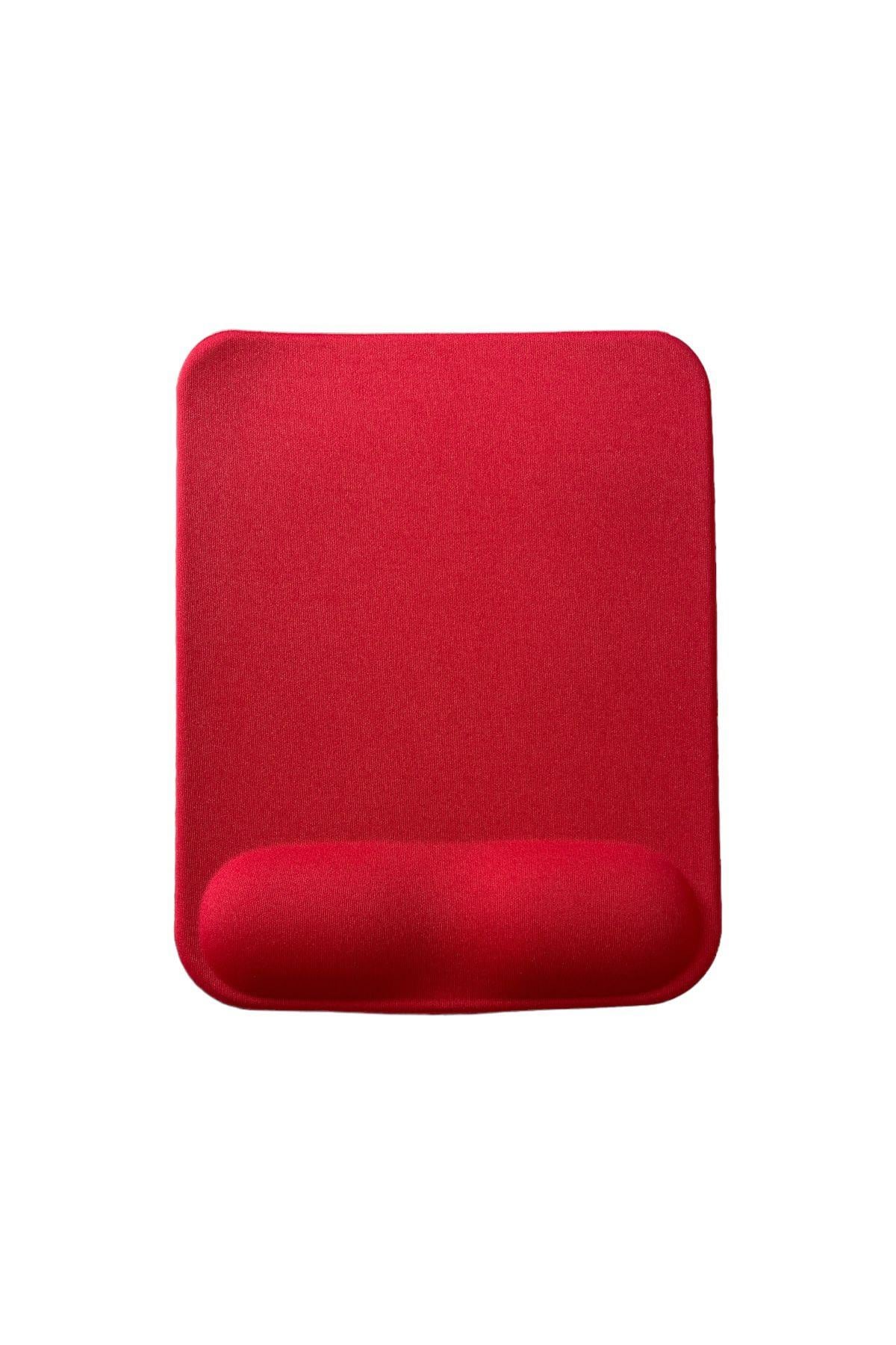 Bilek Destekli Memory Foam Kaymaz Taban Mouse Pad KIRMIZI K003