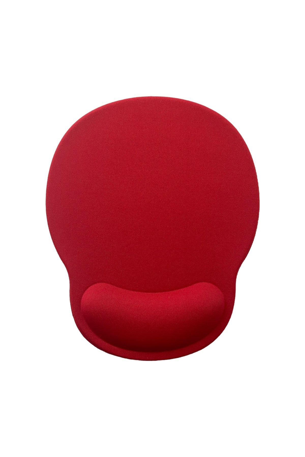 Bilek Destekli Memory Foam Kaymaz Taban Mouse Pad  KIRMIZI K004