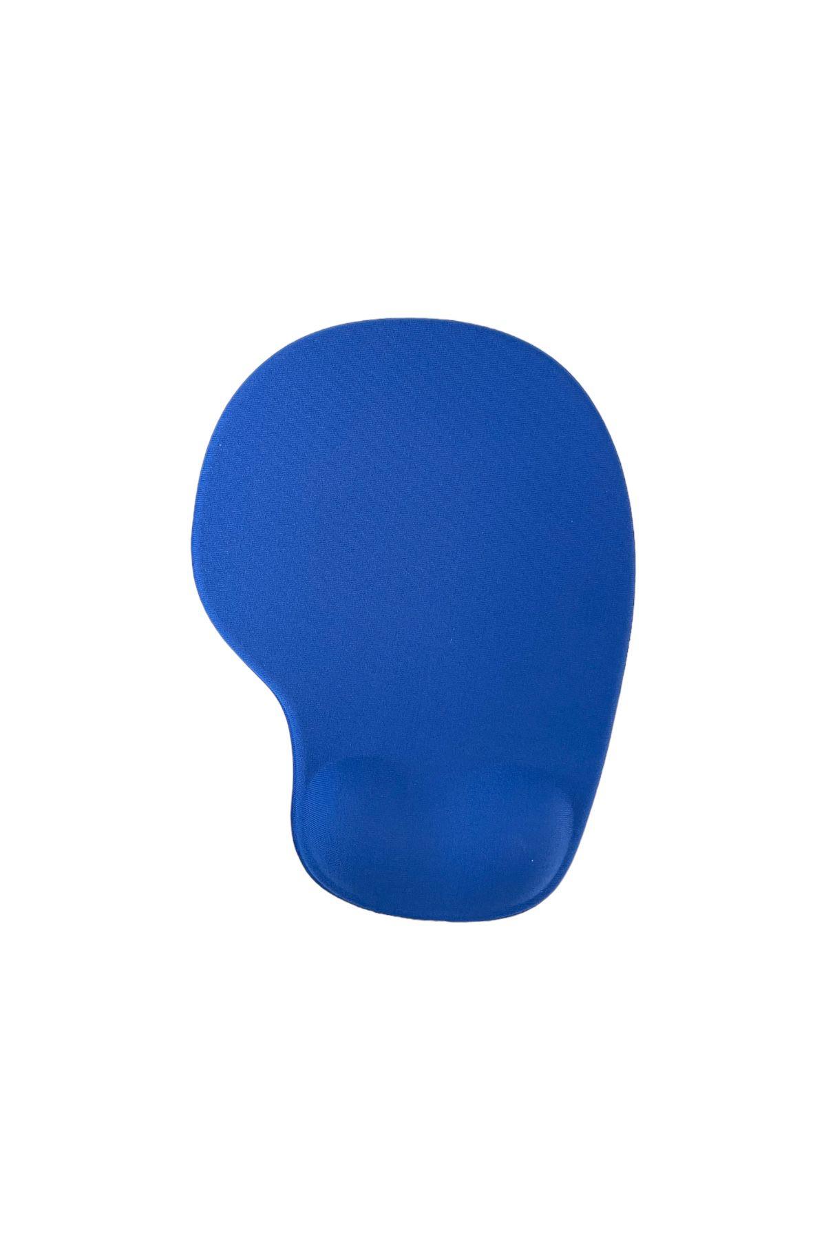 Bilek Destekli Memory Foam Kaymaz Taban Mouse Pad MAVİ