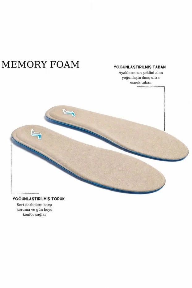 M800 Model Memory Foam Yastıklı Unisex Ayakkabı Tabanlığı – Bej