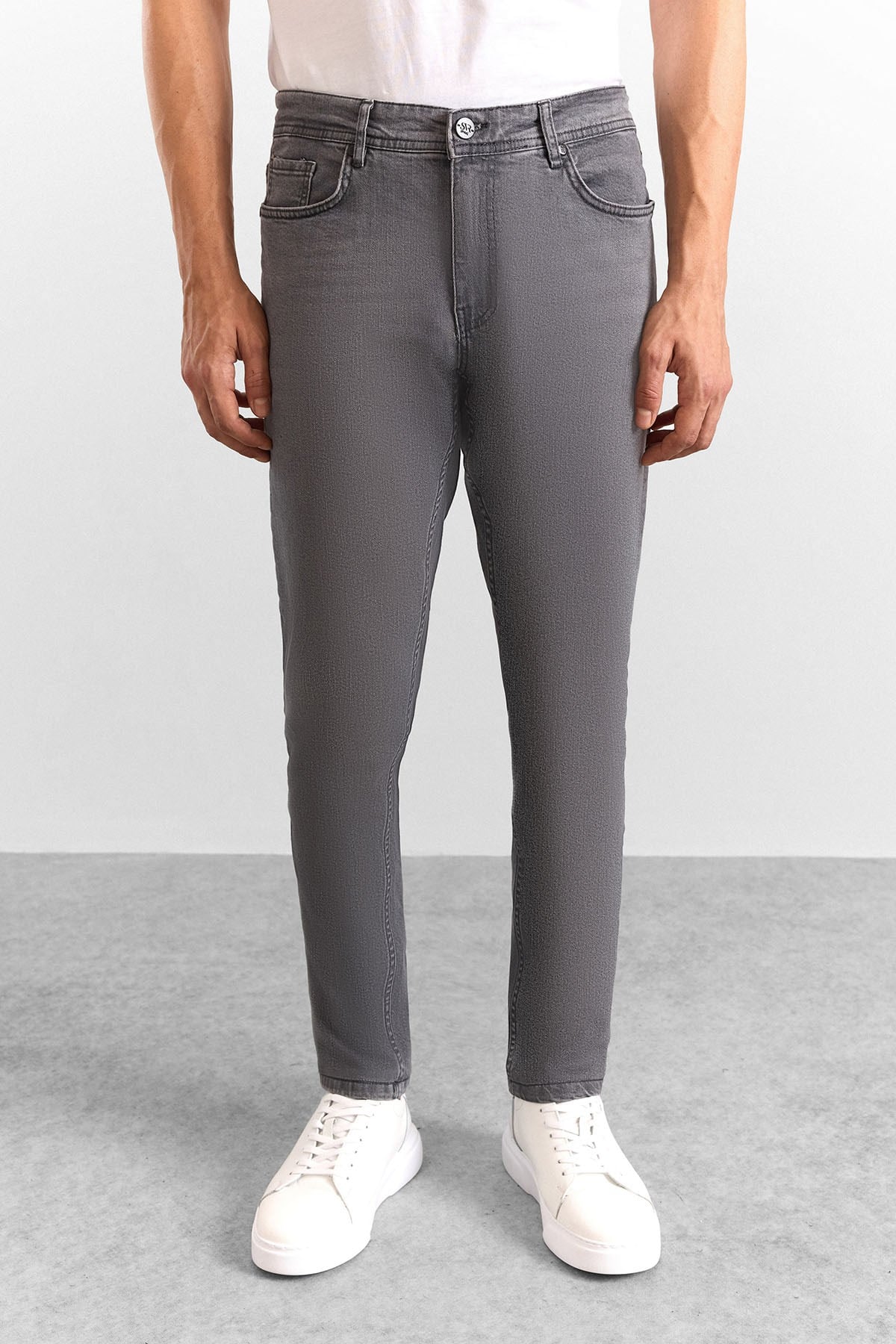 Süvari Gri Denim Pantolon görsel 2