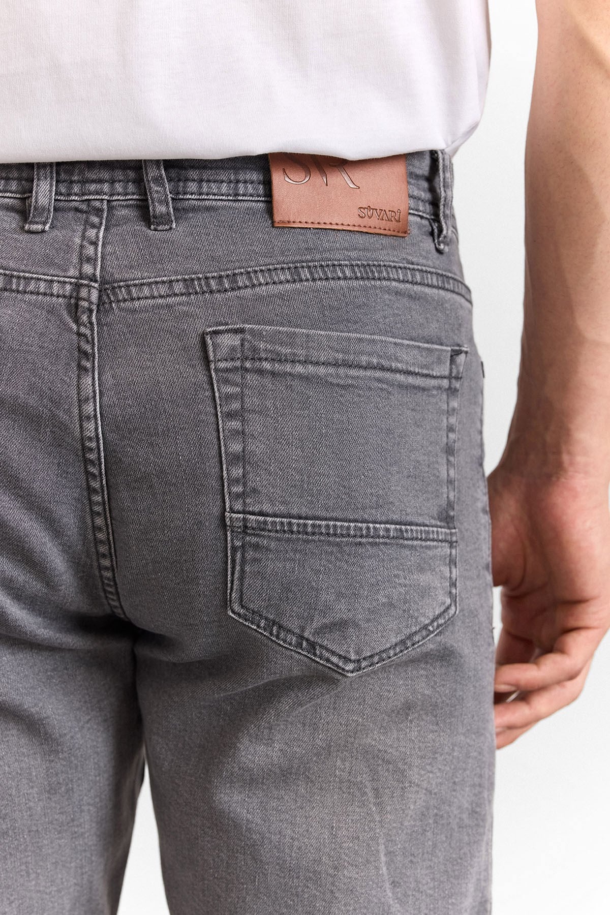 Süvari Gri Denim Pantolon görsel 5