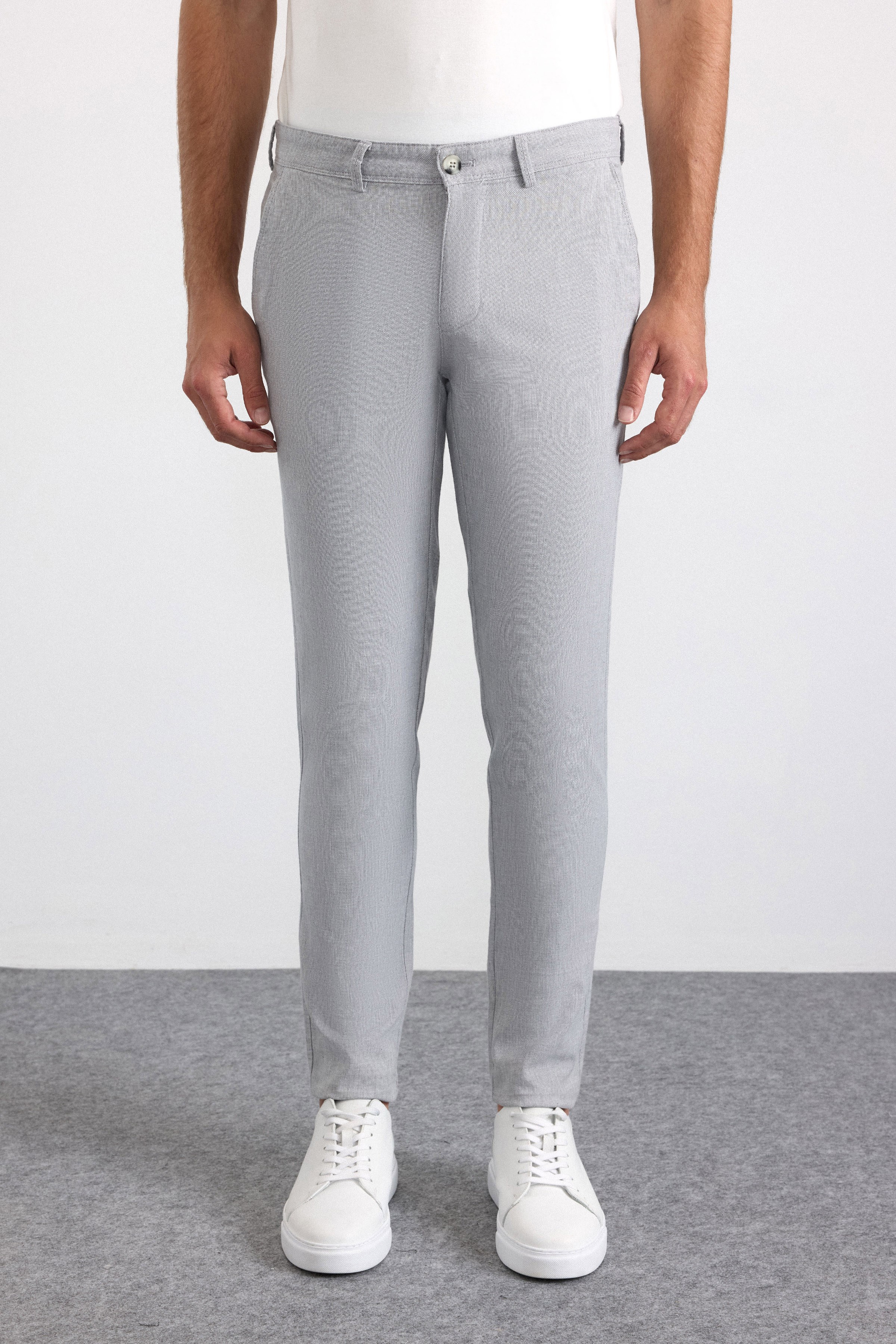 Süvari Gri Slim Casual Pantolon görsel 2