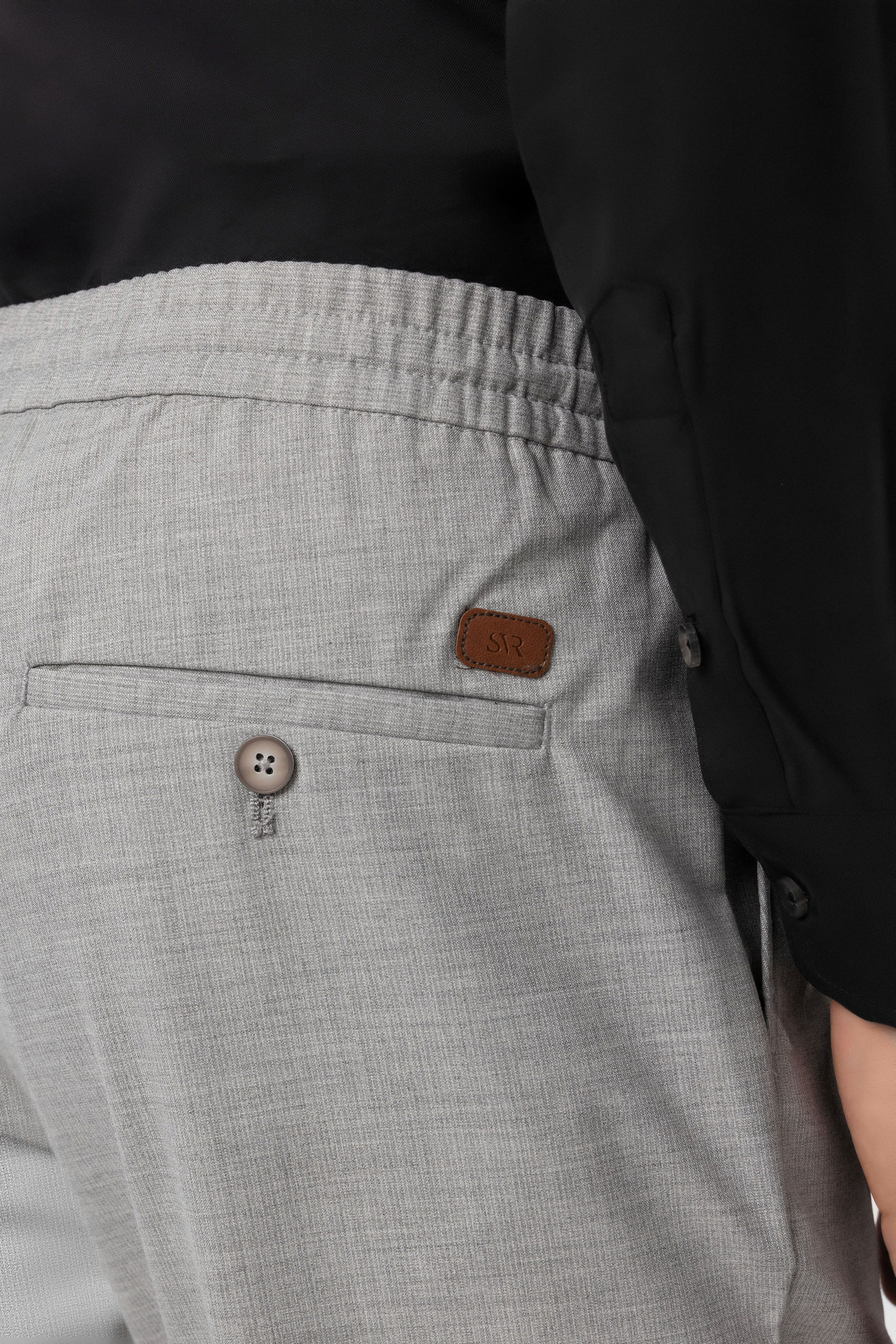 Süvari Gri Slim Fit Düz Jogger Pantolon görsel 4