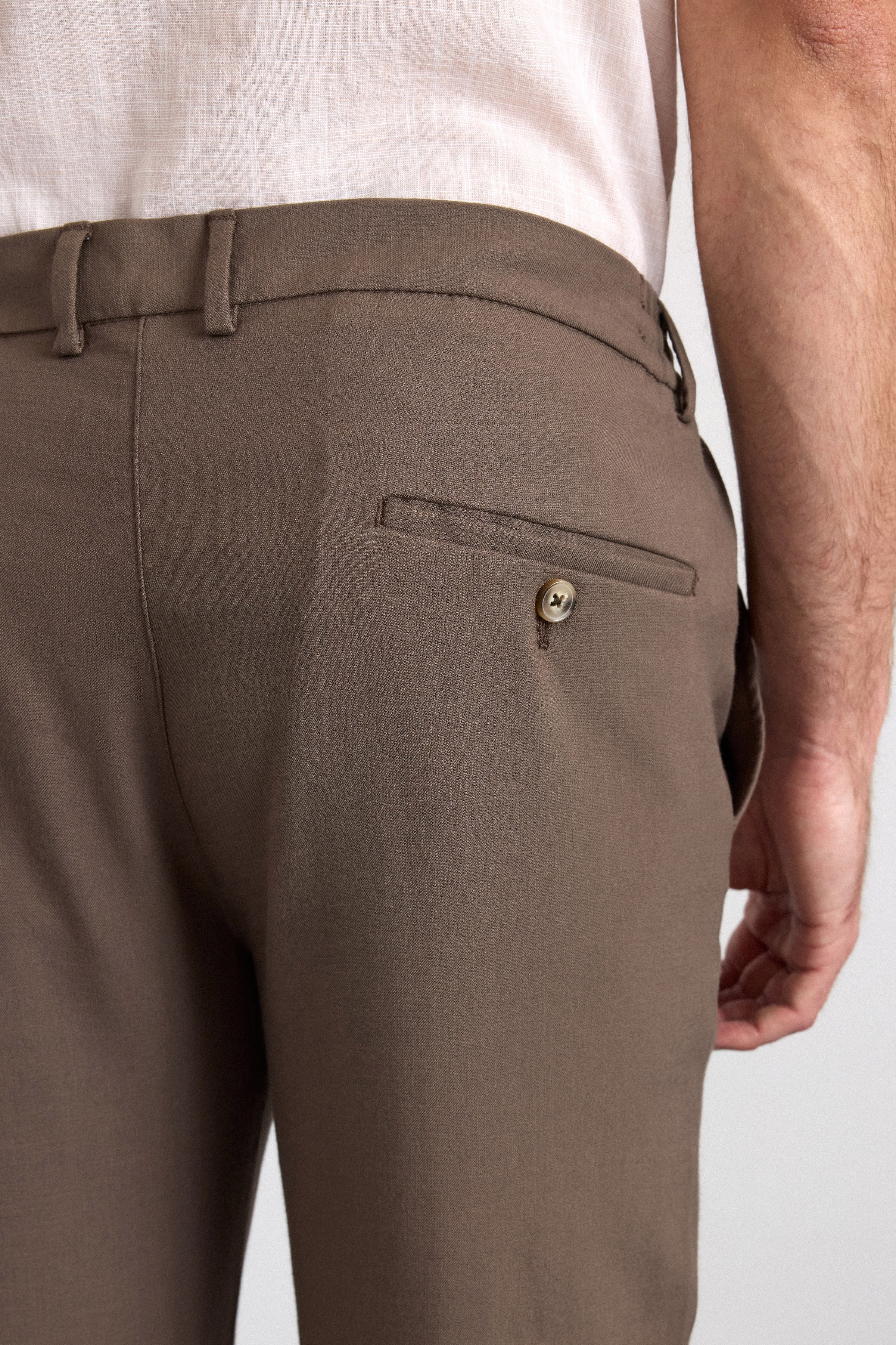 Süvari Koyu Kahve Slim Düz Jogger Pantolon görsel 4