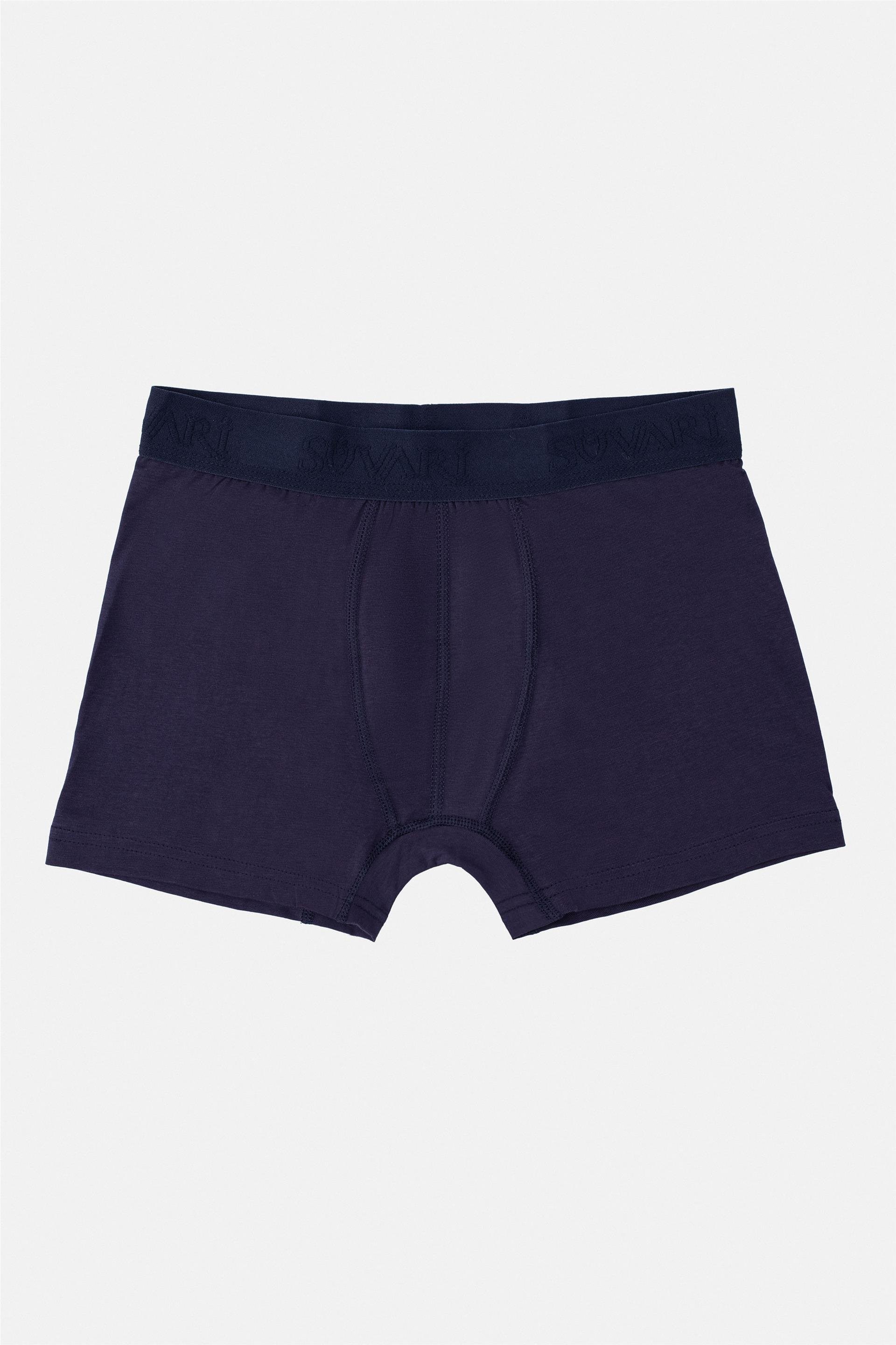 Süvari Lacivert Regular Düz Boxer