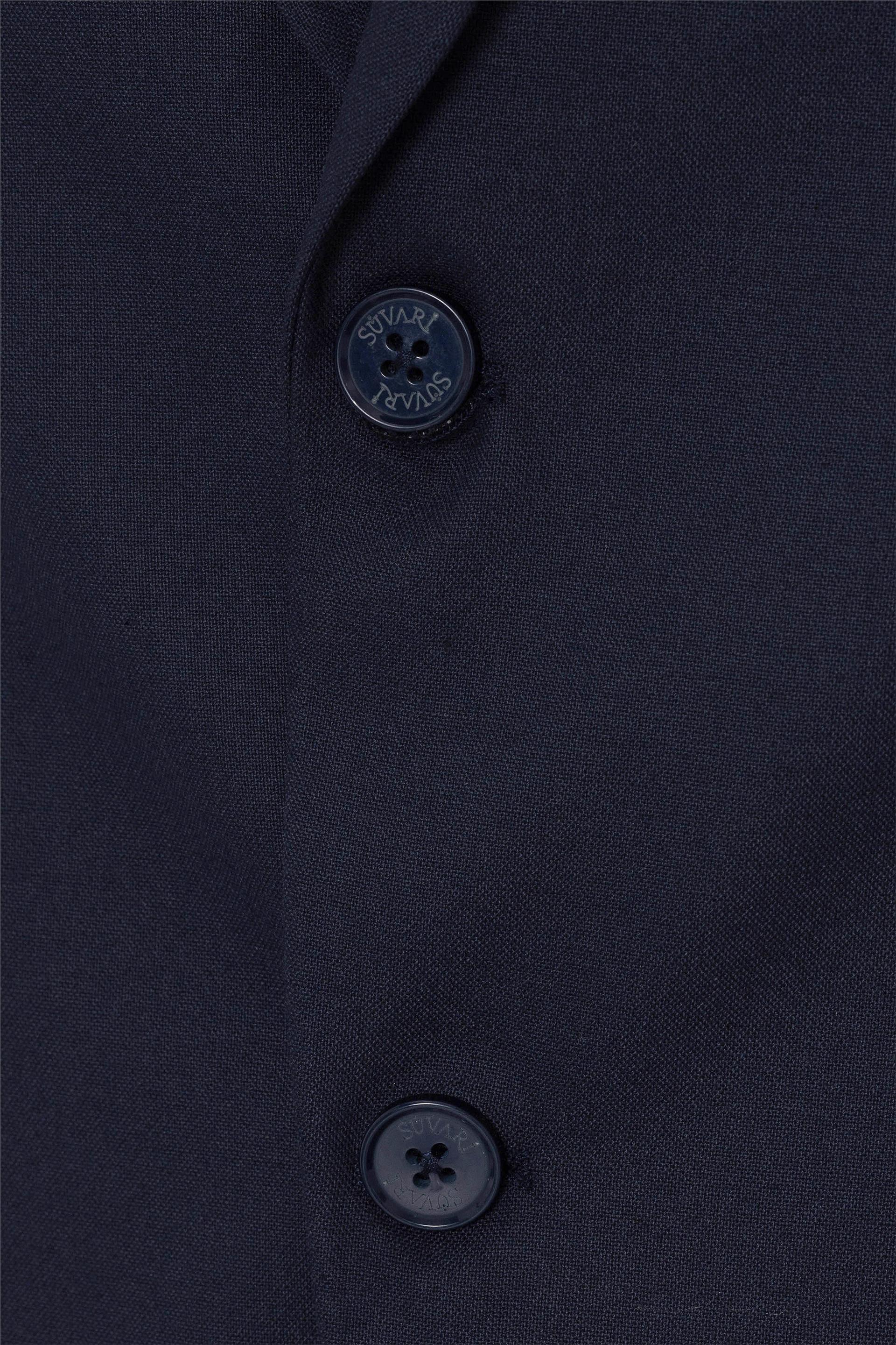 Lacivert Regular Düz Mono Yaka 6 Drop Klasik Takım Elbise