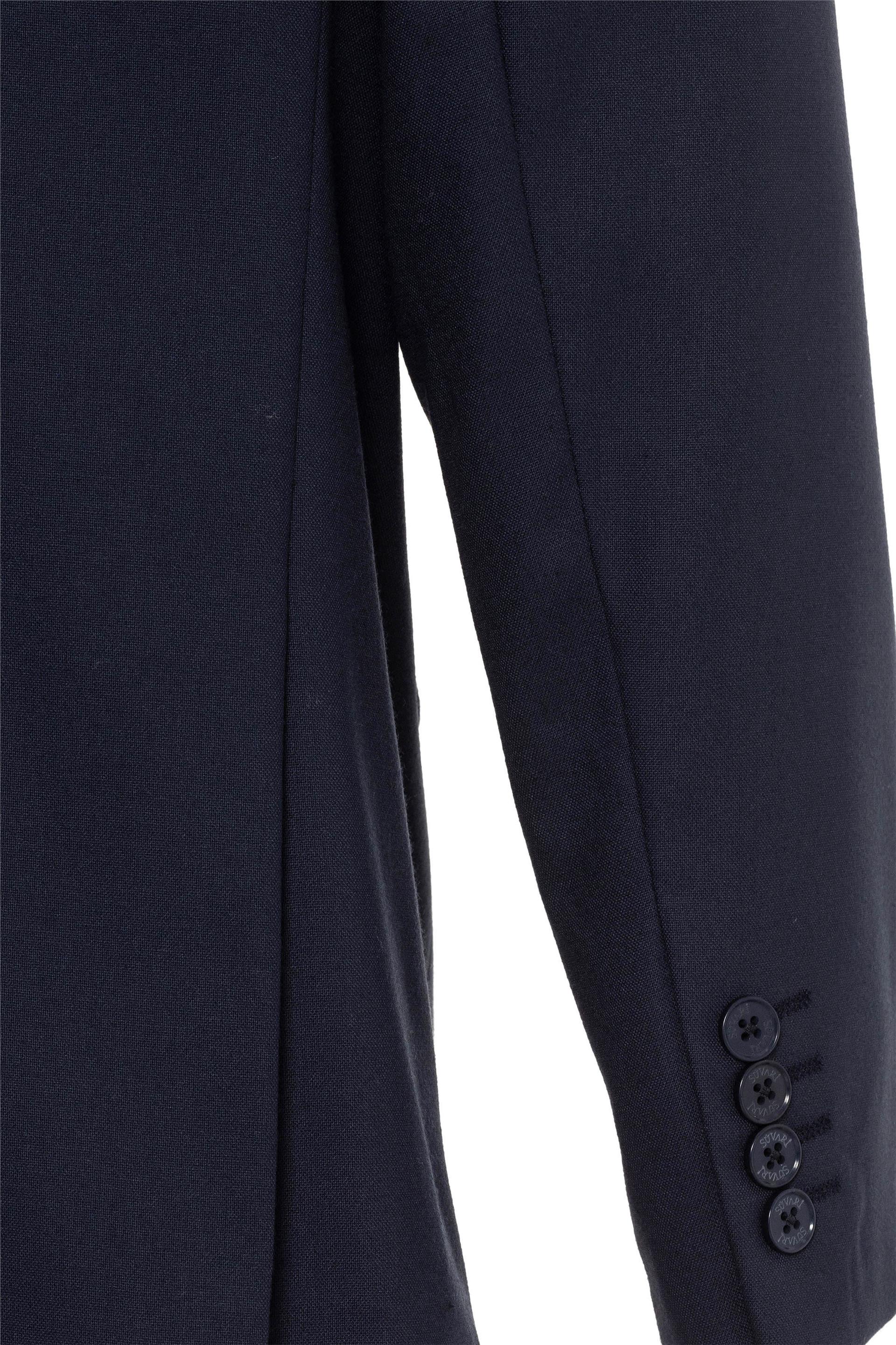 Lacivert Regular Düz Mono Yaka 6 Drop Klasik Takım Elbise