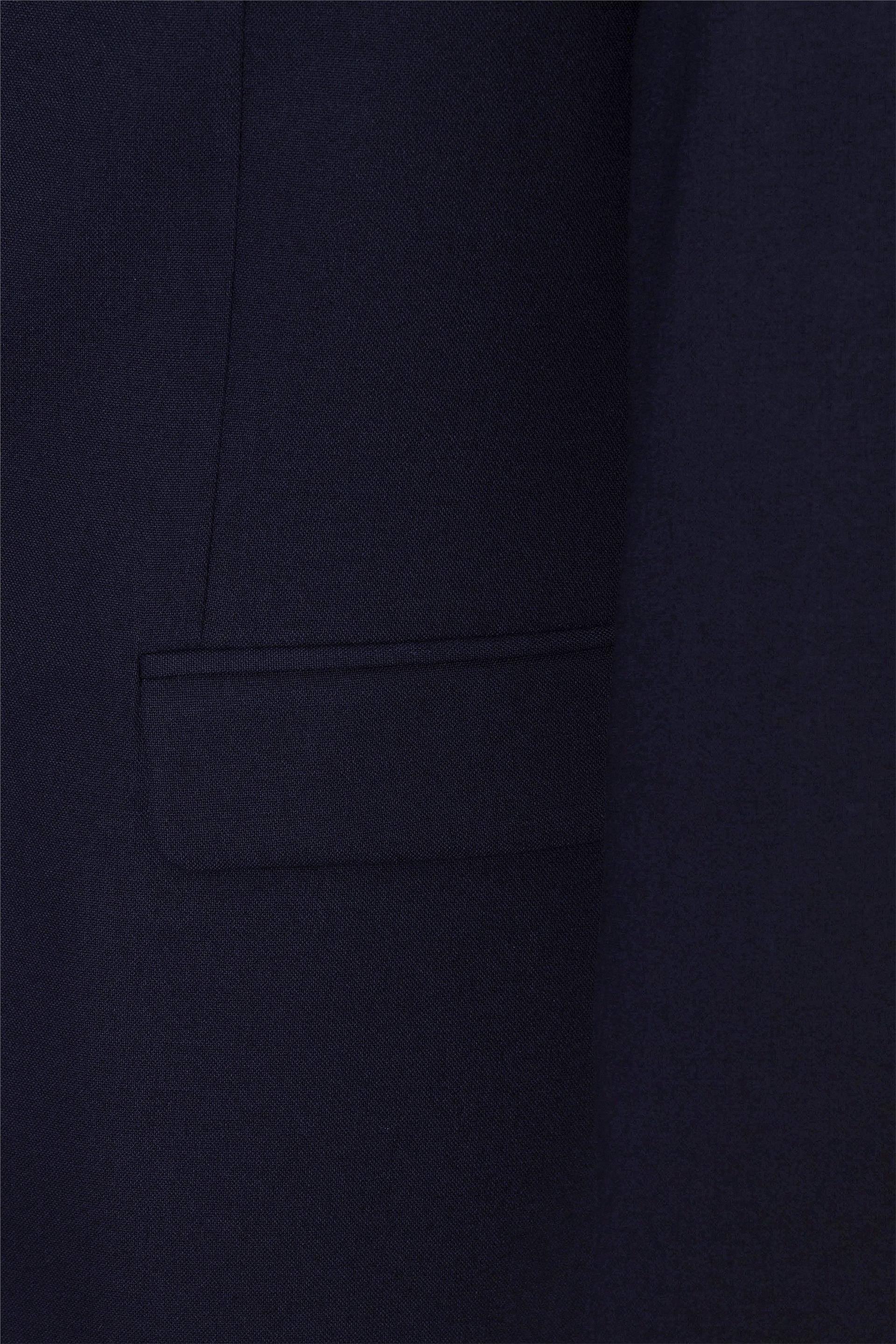 Lacivert Regular Düz Mono Yaka 6 Drop Klasik Takım Elbise