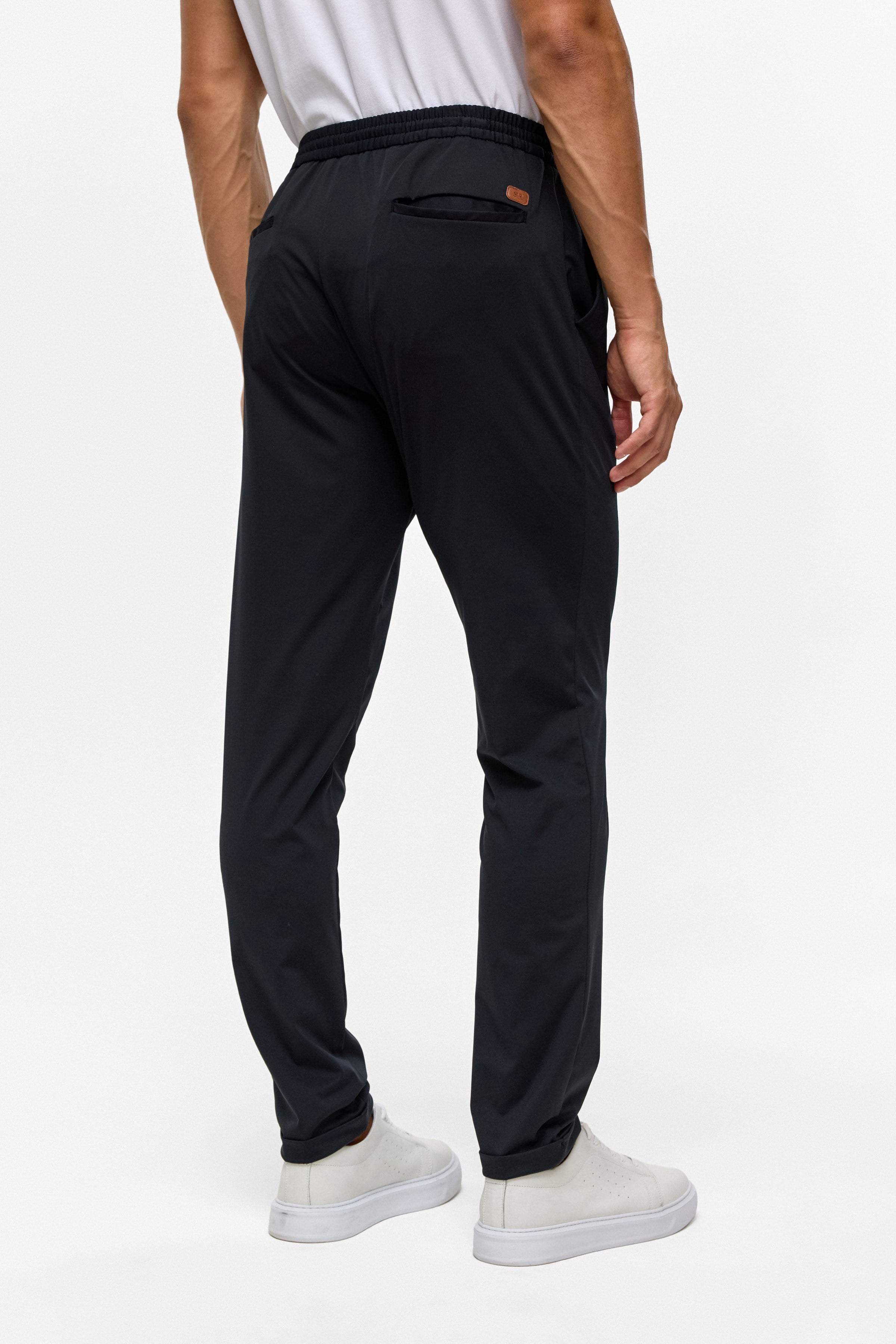 Lacivert Slim Armürlü Jogger Pantolon