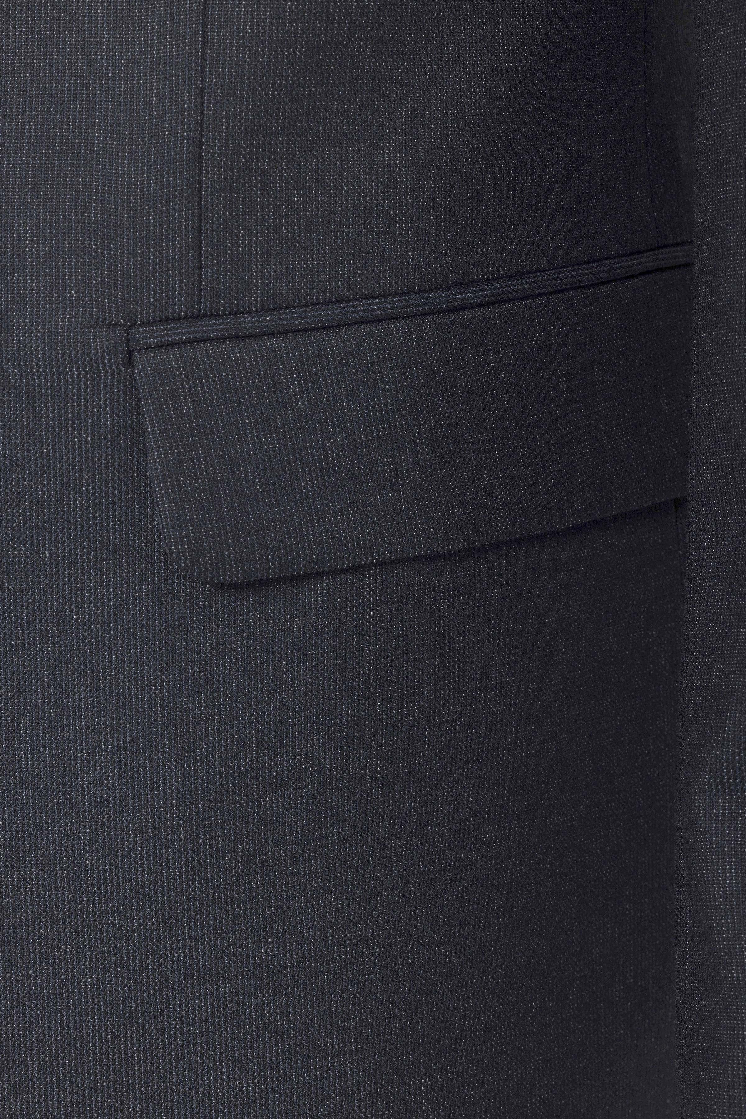 Süvari Lacivert Slim Fit Desenli Sivri Yaka 6 Drop Klasik Takım Elbise görsel 4