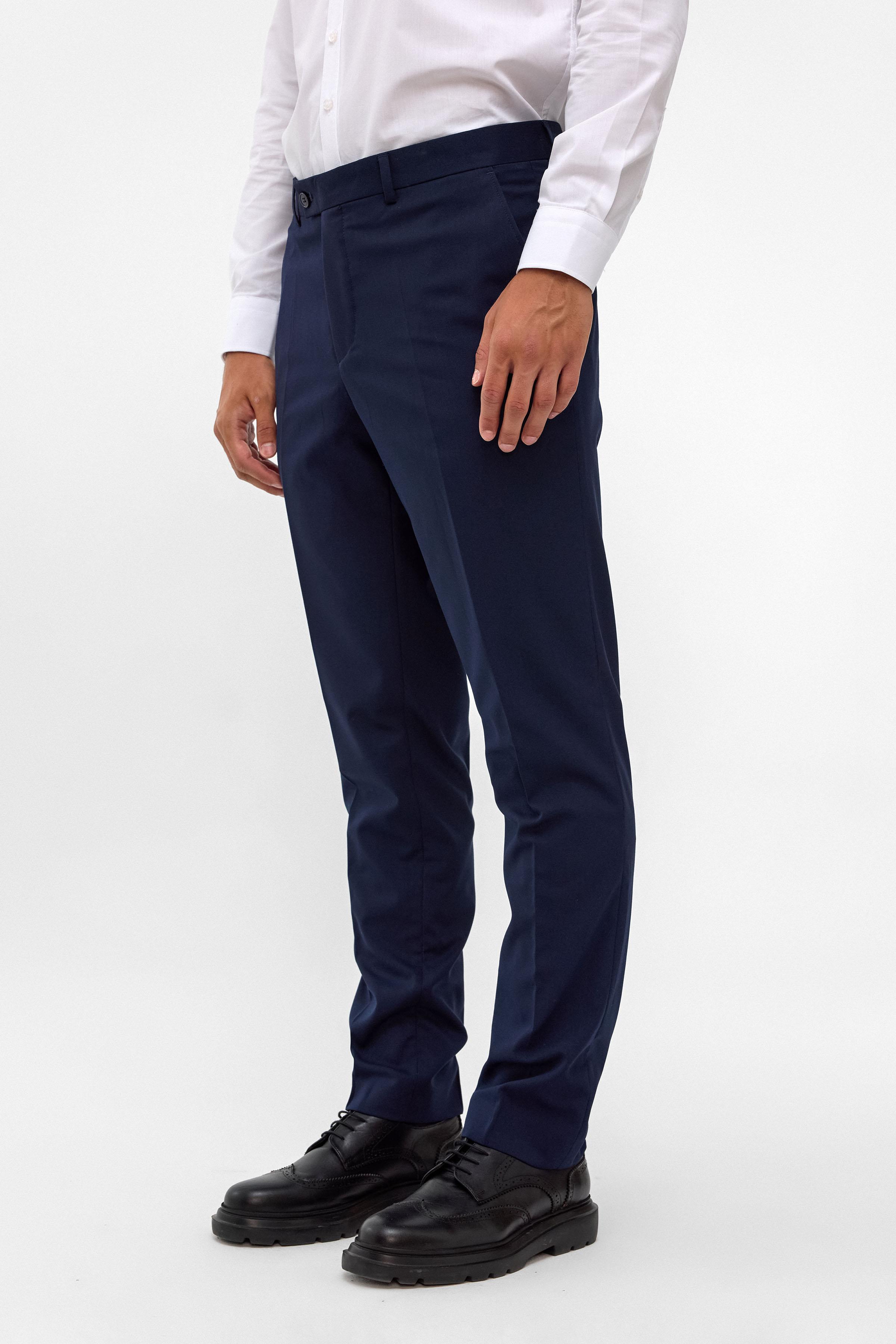 Lacivert Slim Fit Düz Pantolon