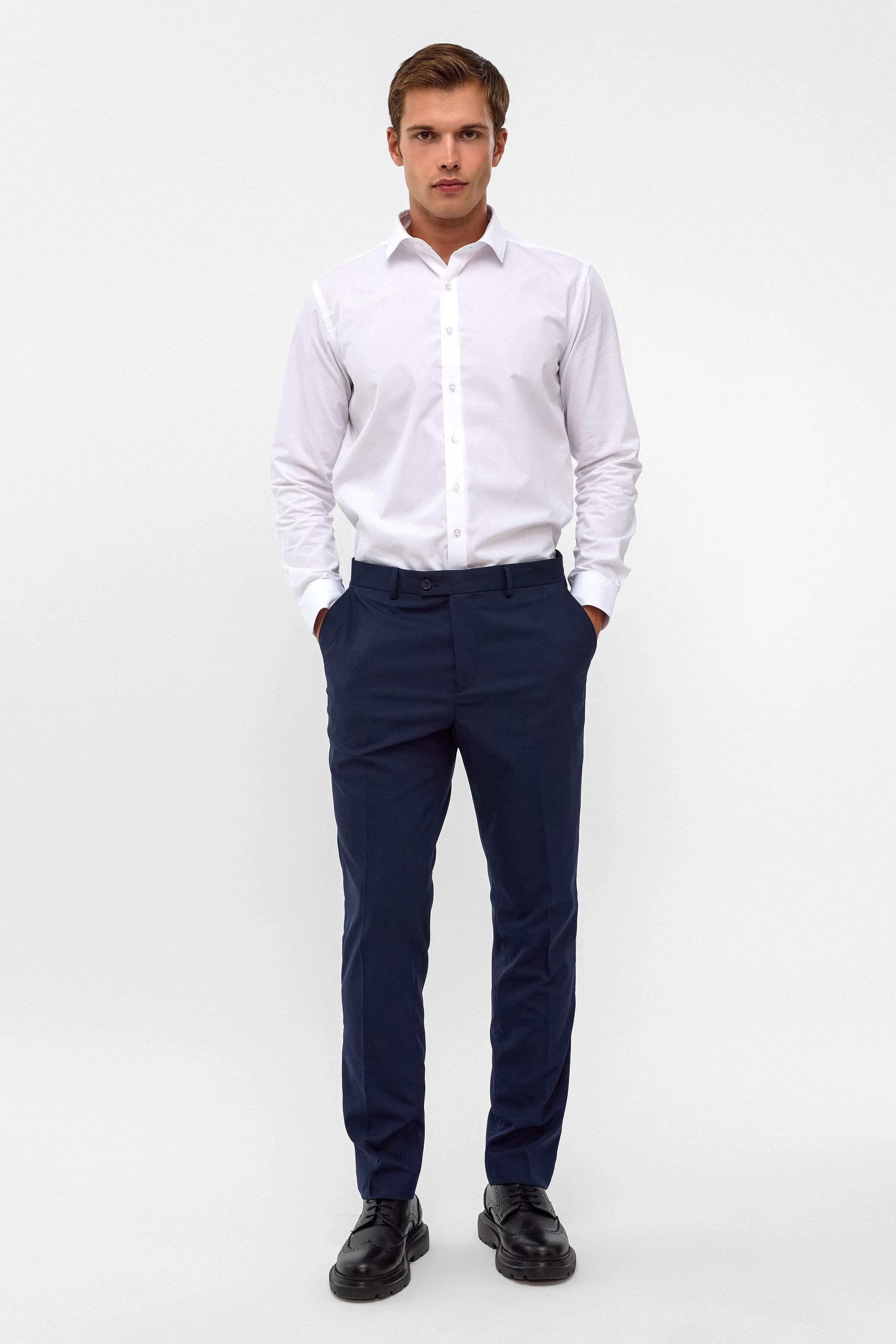 Süvari Lacivert Slim Fit Düz Pantolon