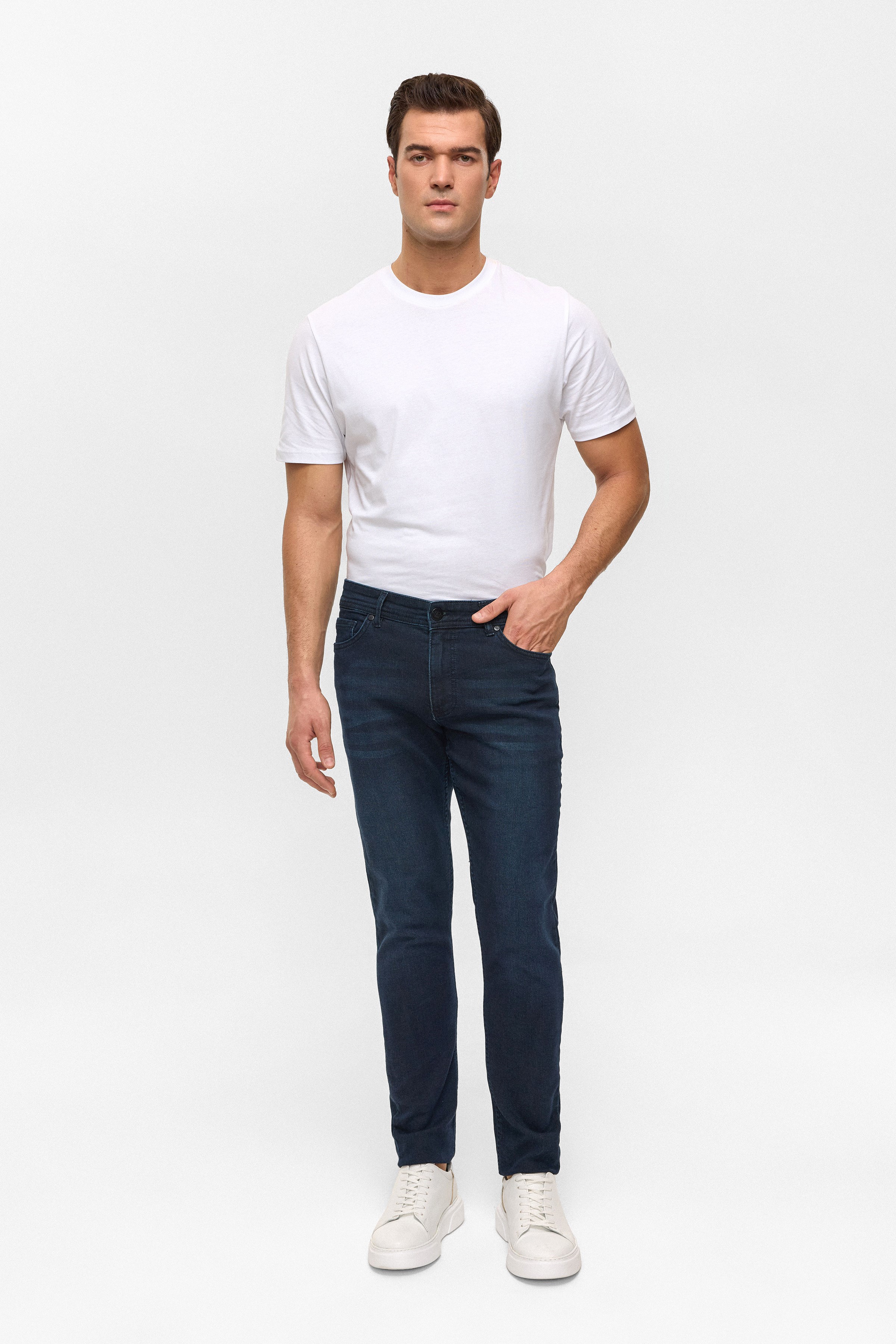 Süvari Mavi Slim Denim Pantolon