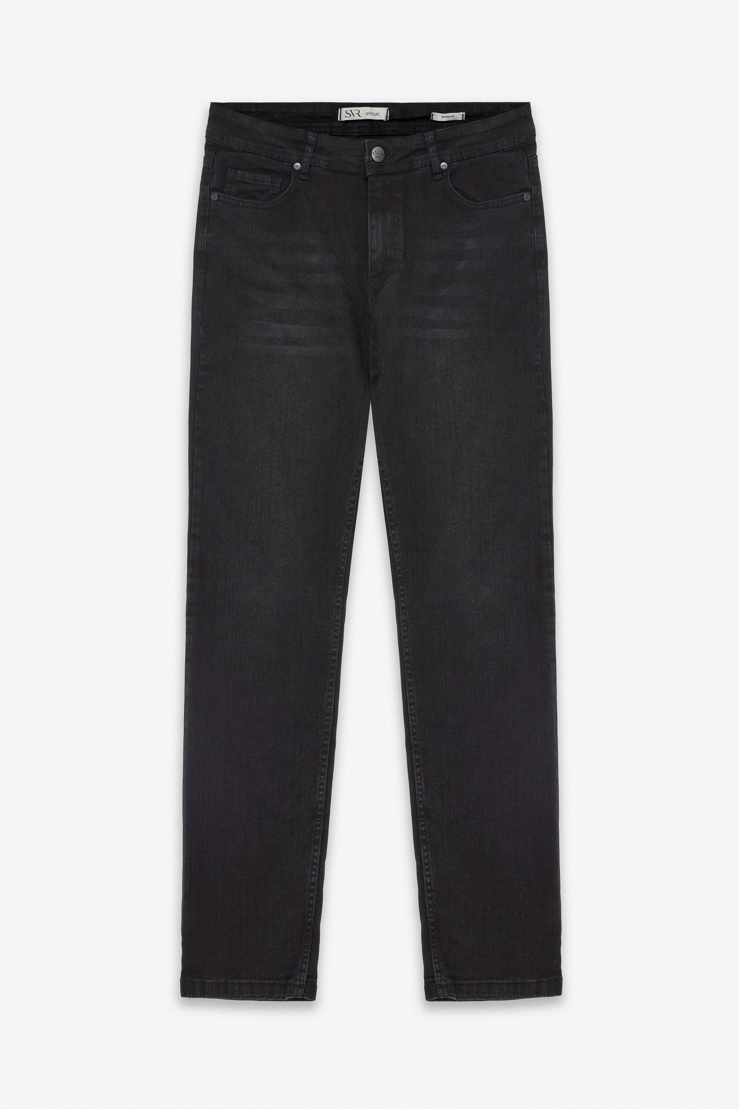 Süvari Siyah Denim Pantolon