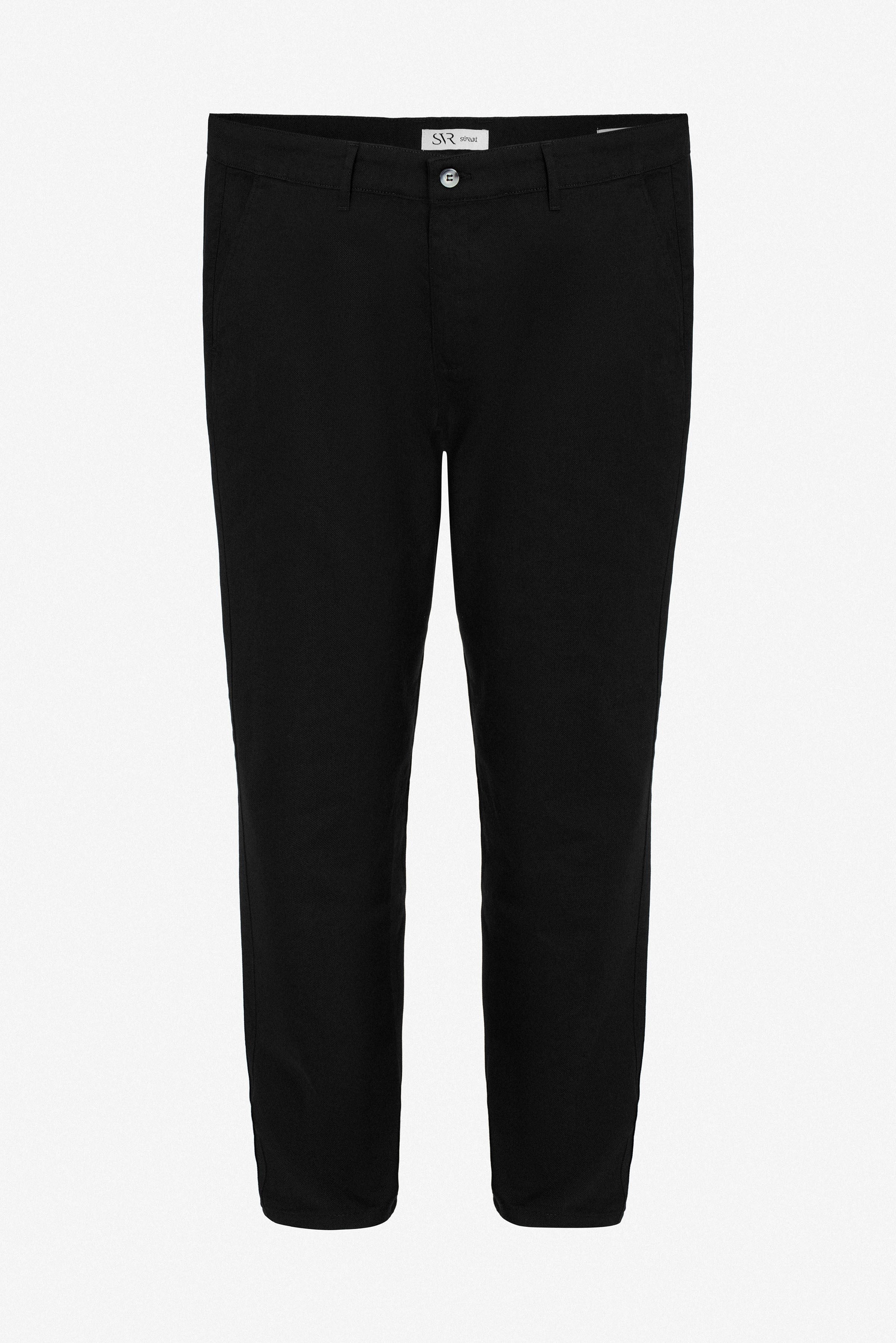Siyah Regular Casual Pantolon