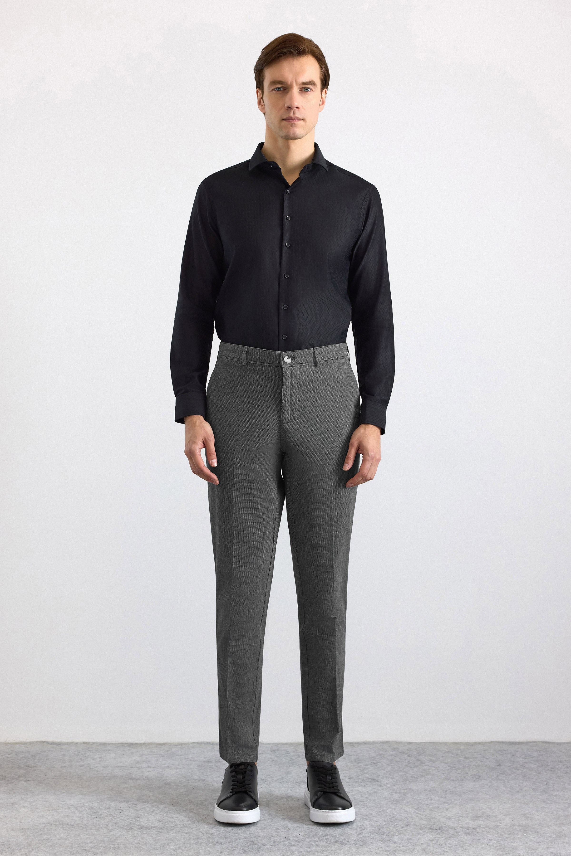 Süvari Siyah Regular Casual Pantolon