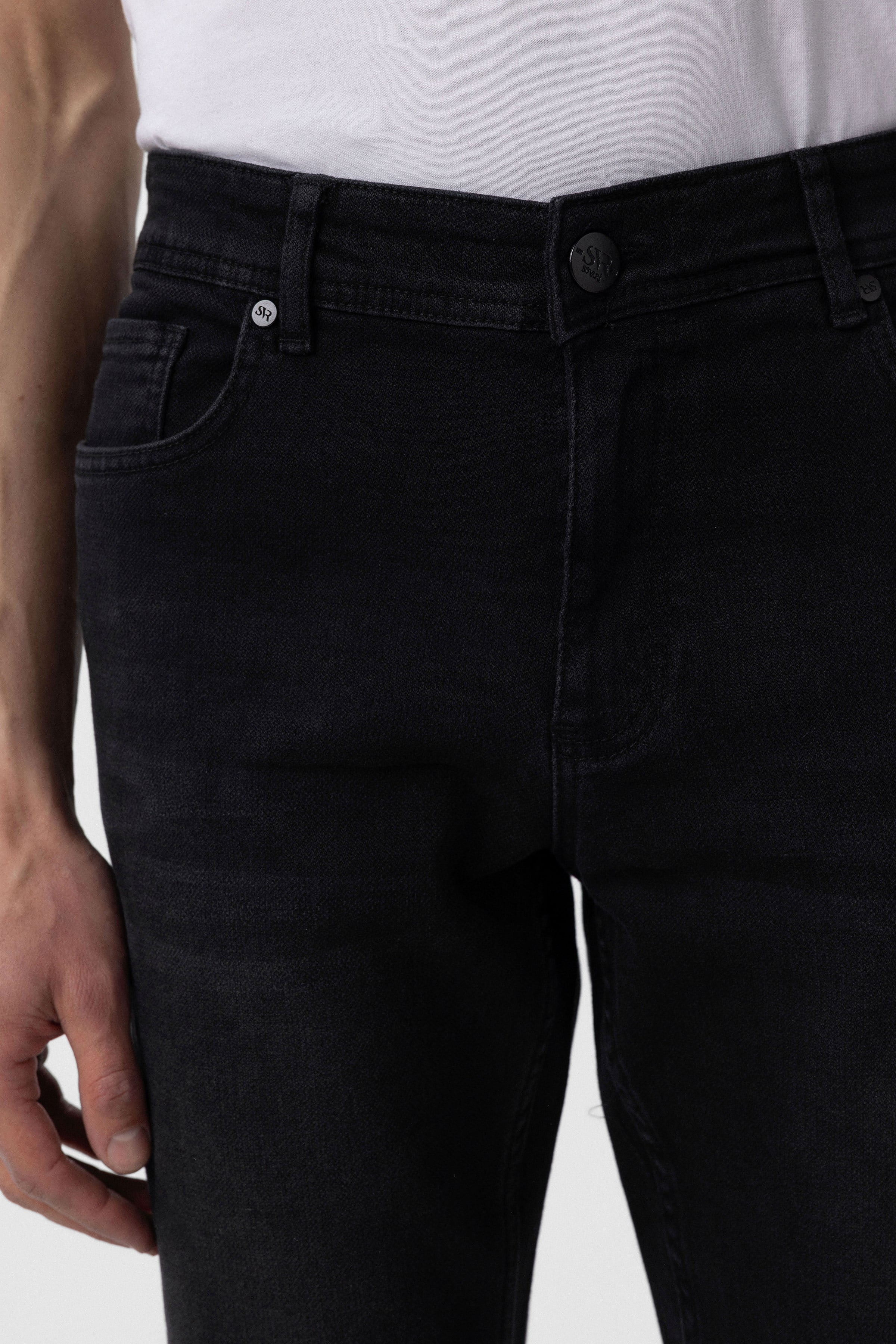 Süvari Siyah Regular Denim Pantolon görsel 4
