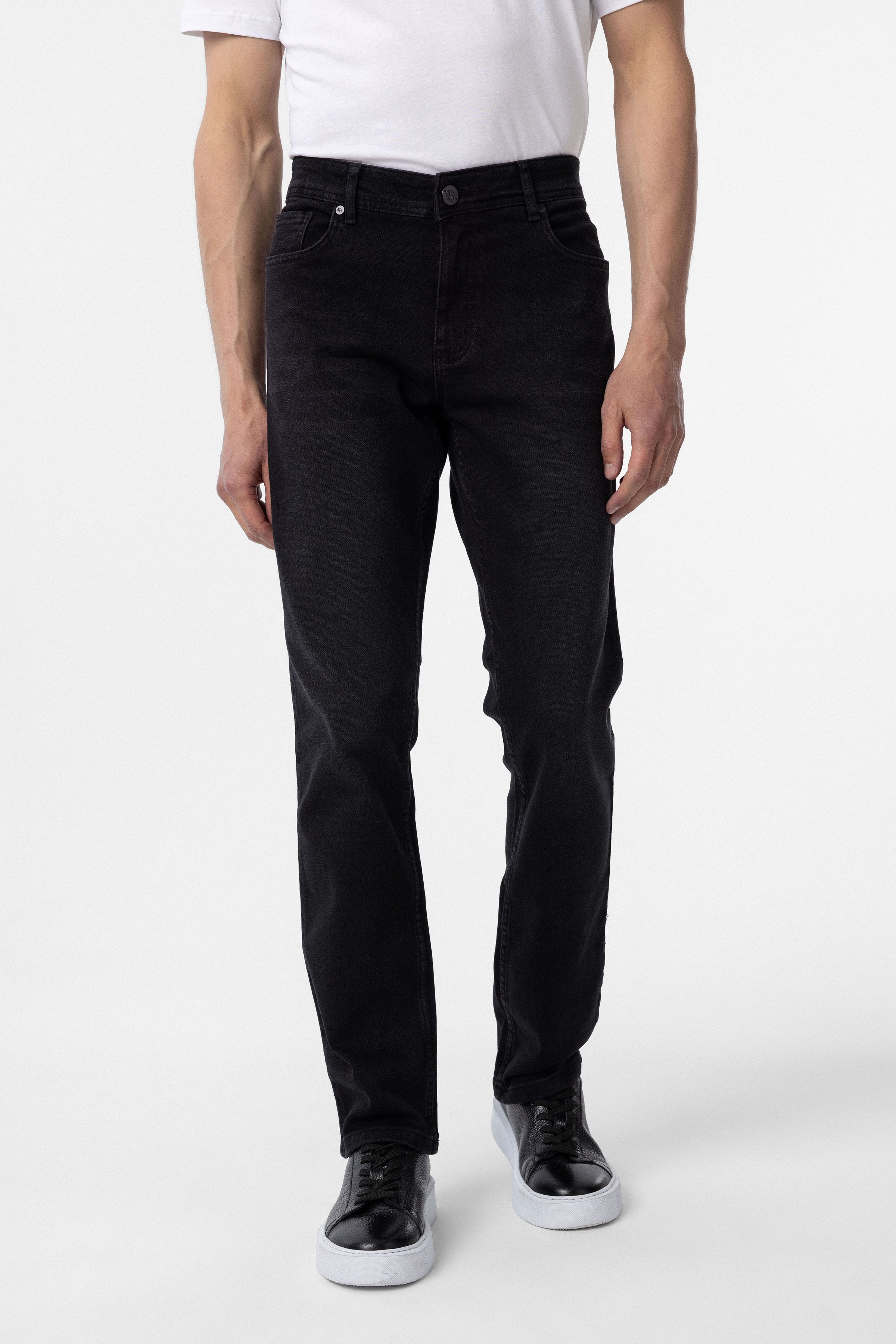 Süvari Siyah Regular Denim Pantolon görsel 3