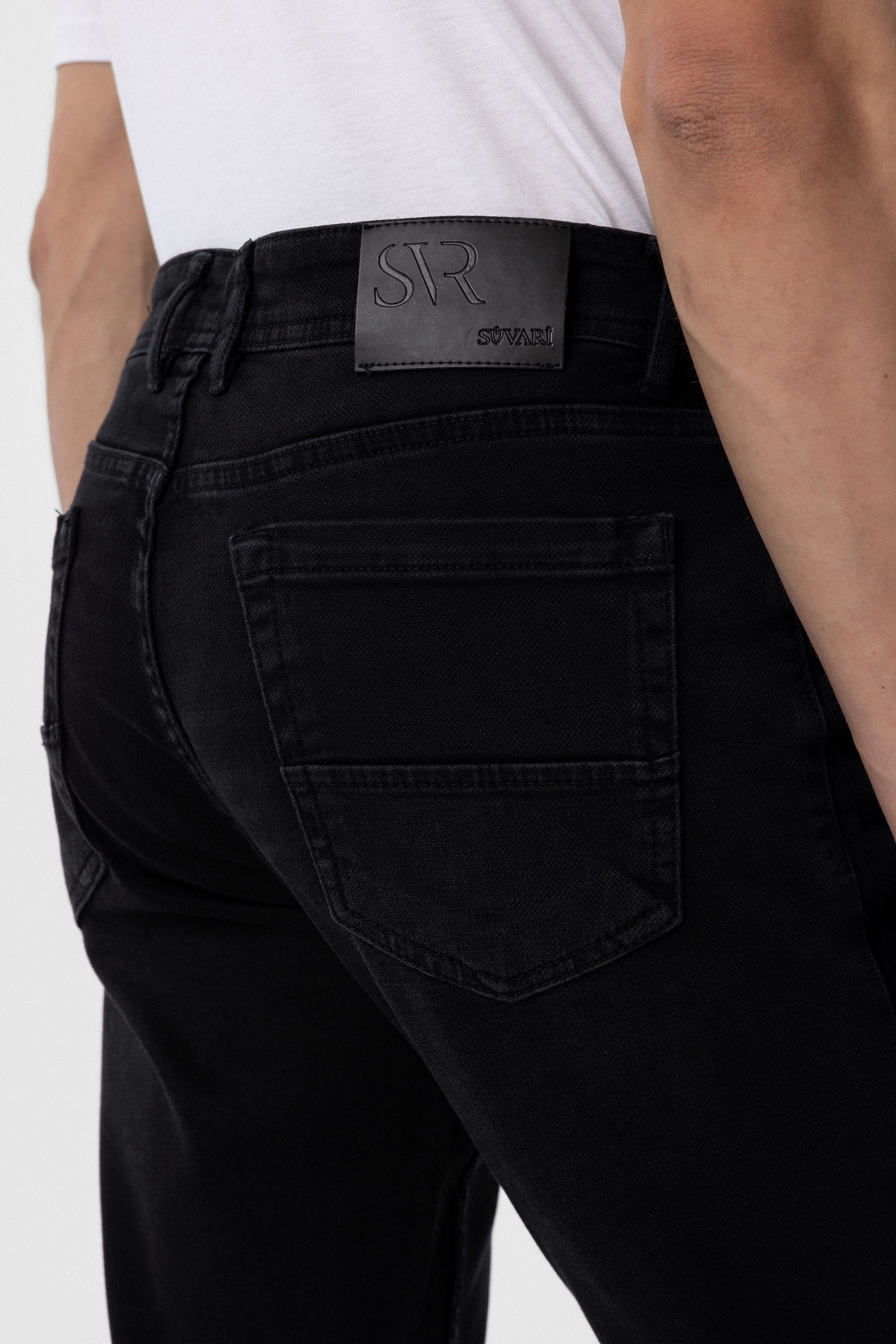 Süvari Siyah Regular Denim Pantolon görsel 5