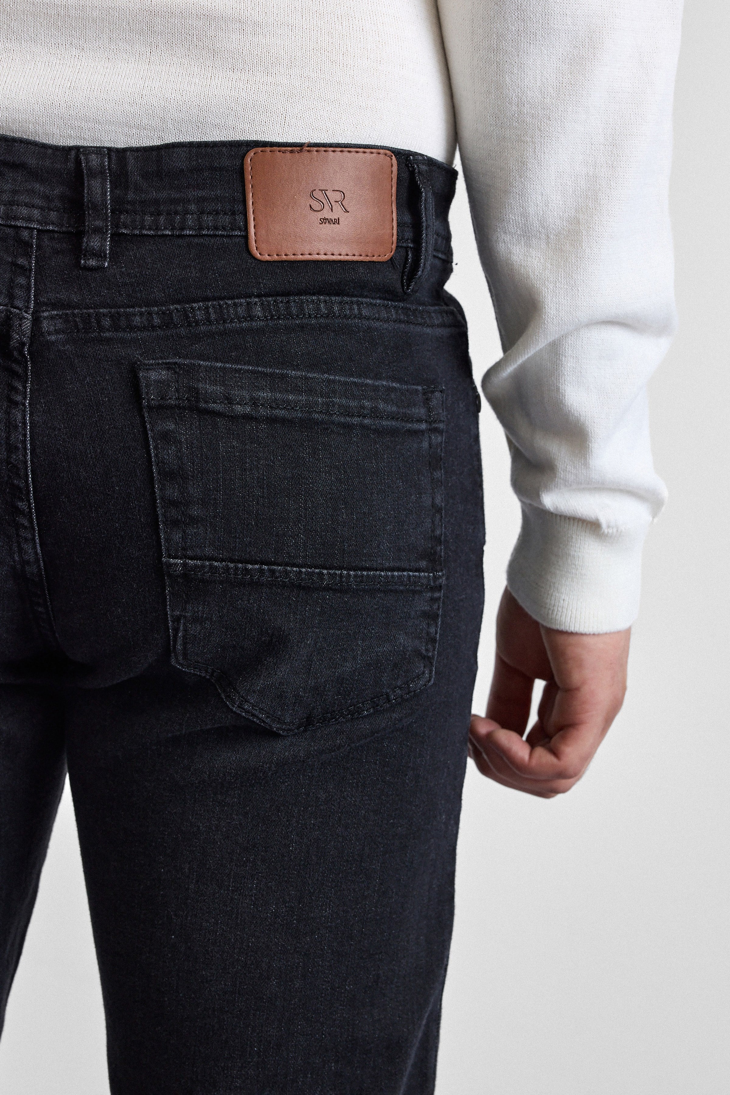 Süvari Siyah Regular Denim Pantolon görsel 4