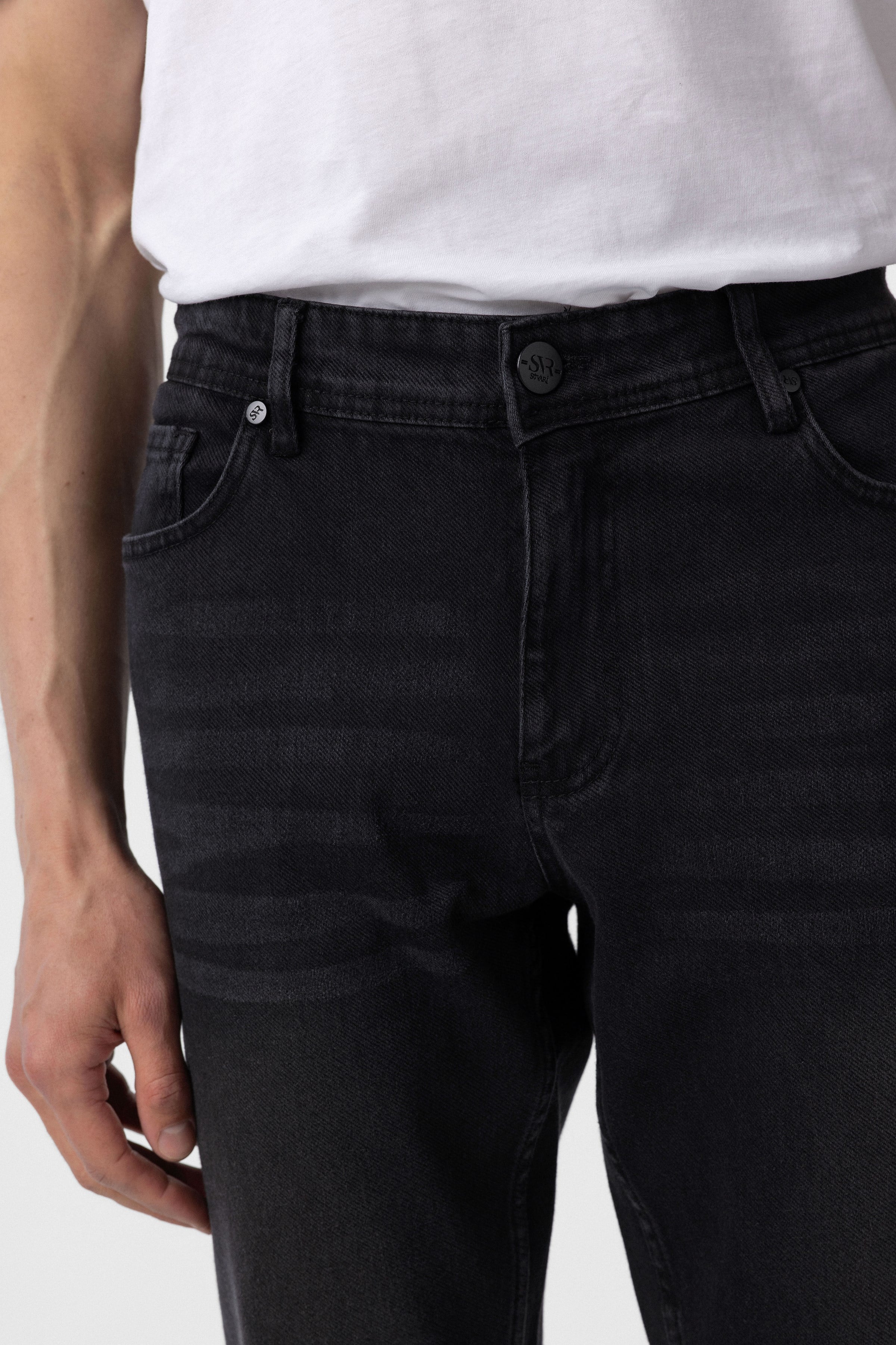 Süvari Siyah Regular Denim Pantolon görsel 4